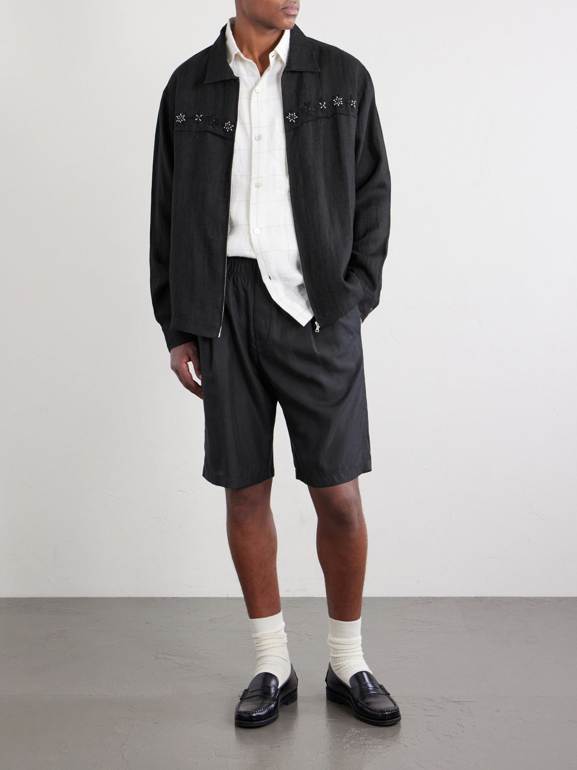Embroidered Linen Jacket