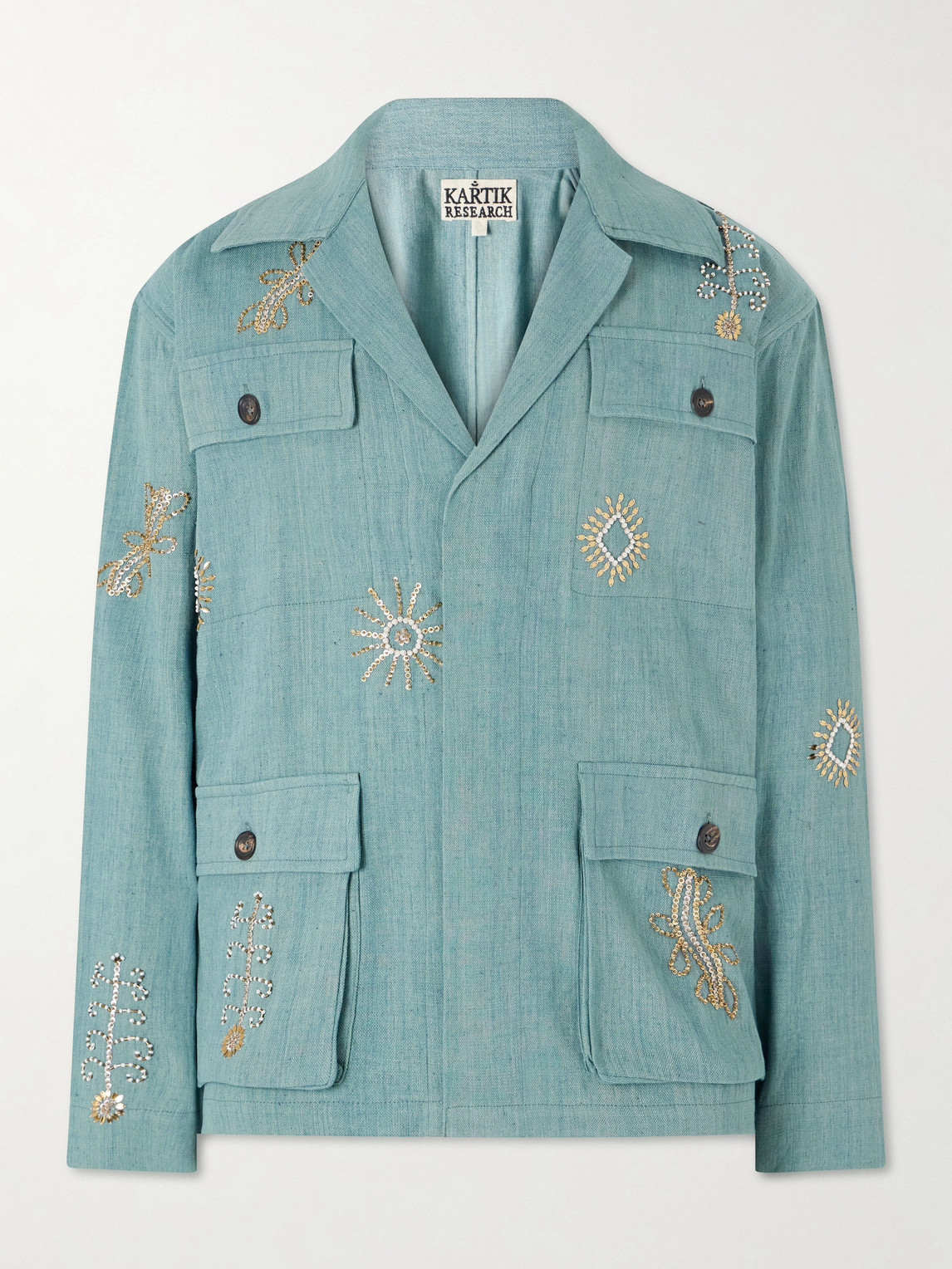 Kartik Research Safari Embroidered Cotton Jacket - Men