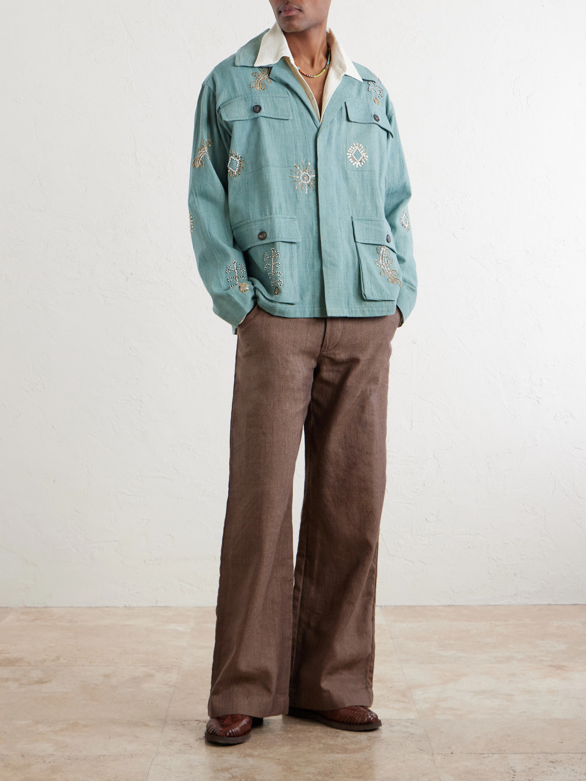 Safari Embroidered Cotton Jacket