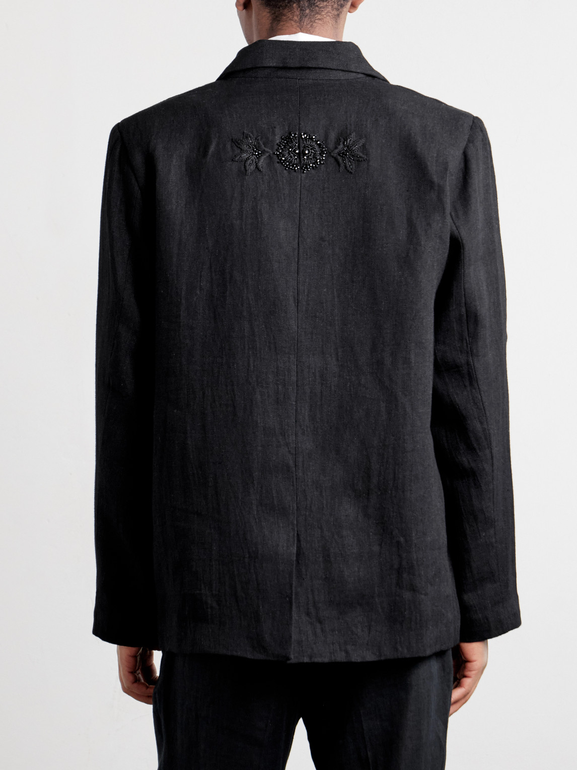  Kartik Research - Linen Blazer - Men - Black - S 