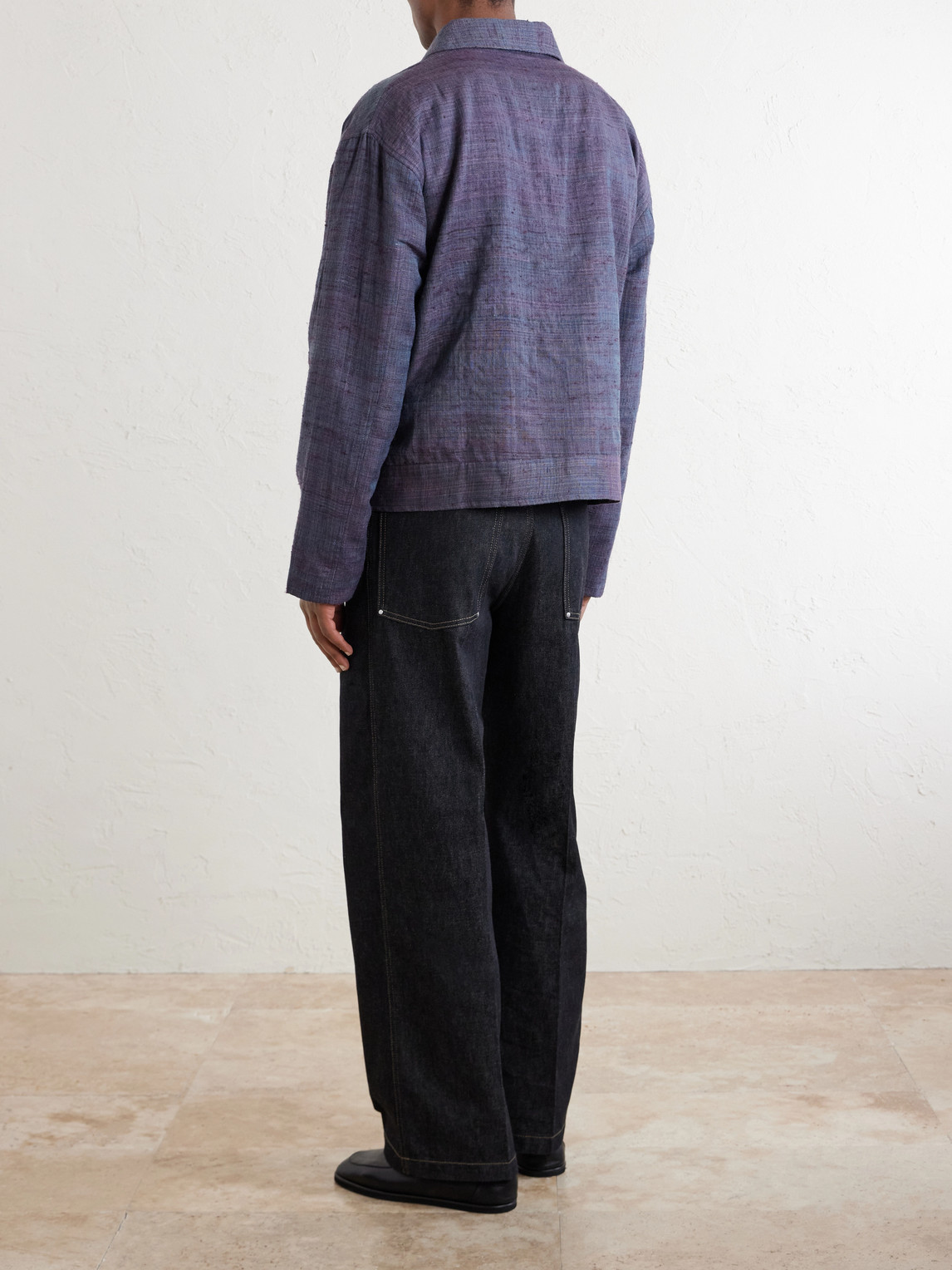  Kartik Research - Gul Embroidered Wool And Silk-blend Jacket - Men - Purple - M 