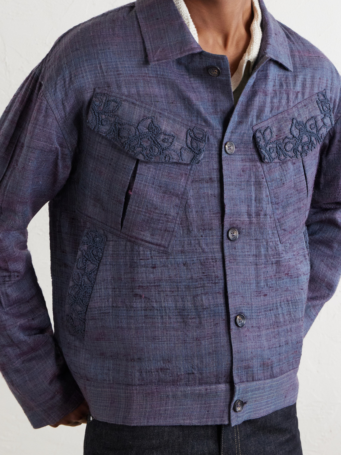 Gul Embroidered Wool And Silk-Blend Jacket