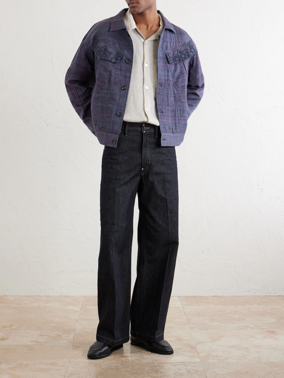 Gul Embroidered Wool And Silk-Blend Jacket