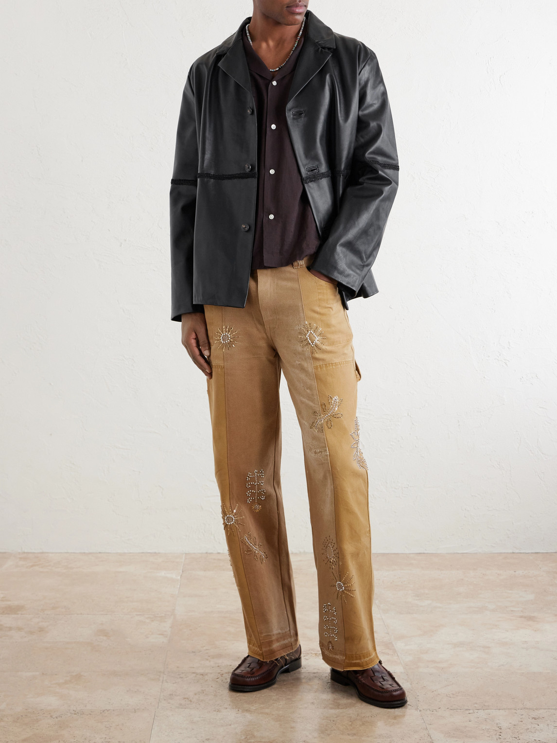 Embroidered Leather