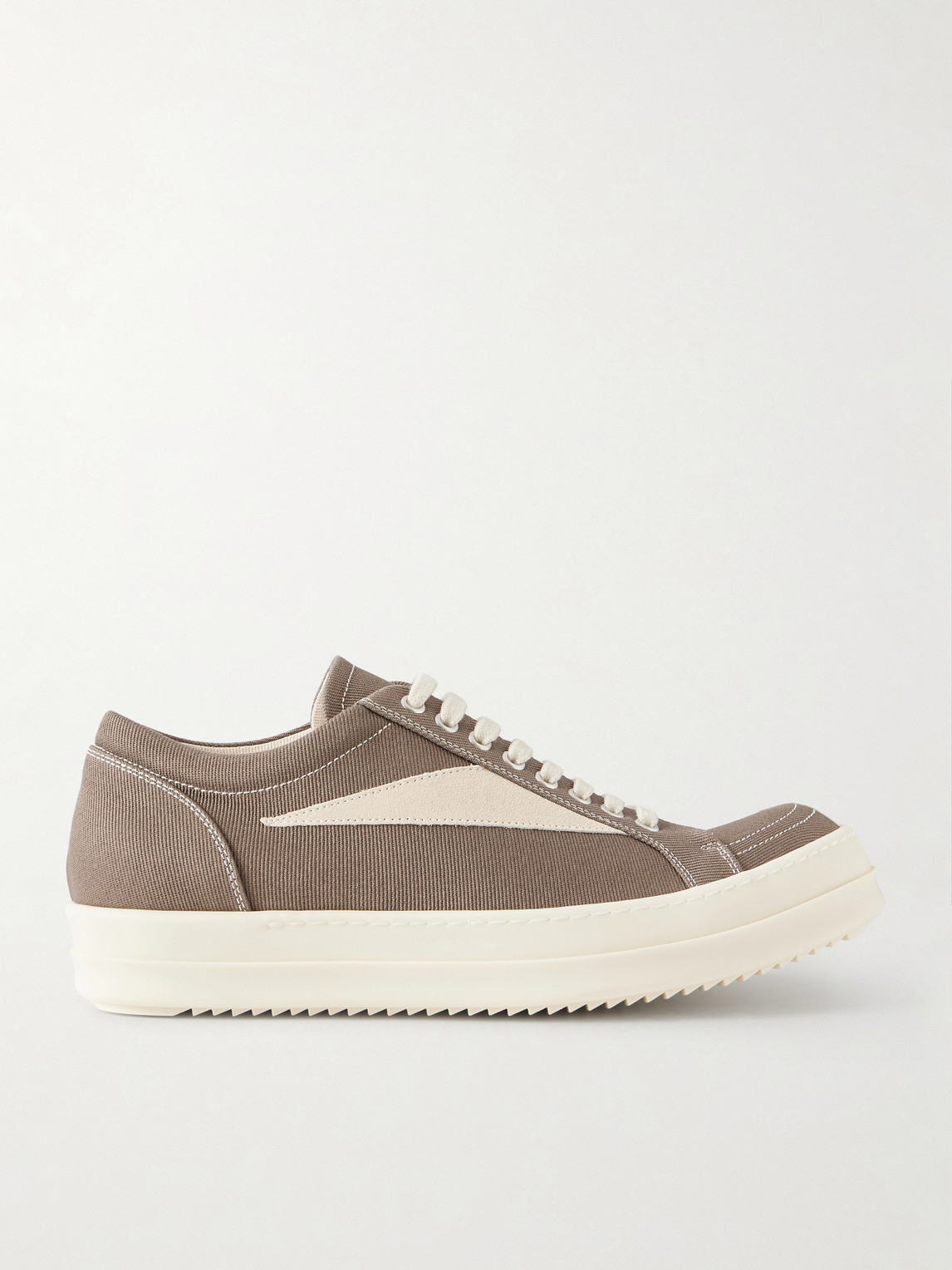 DRKSHDW by Rick Owens Vintage Suede-Trimmed Denim Sneakers EU 45