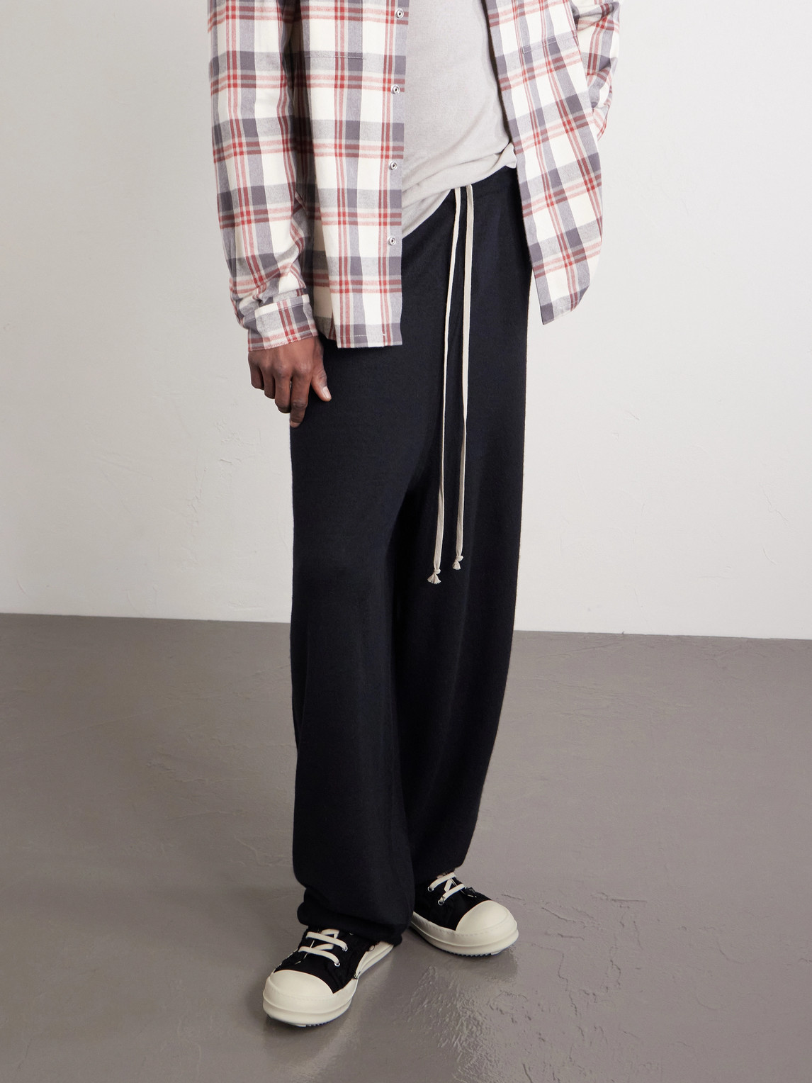 Frayed Denim High-Top Sneakers — 2