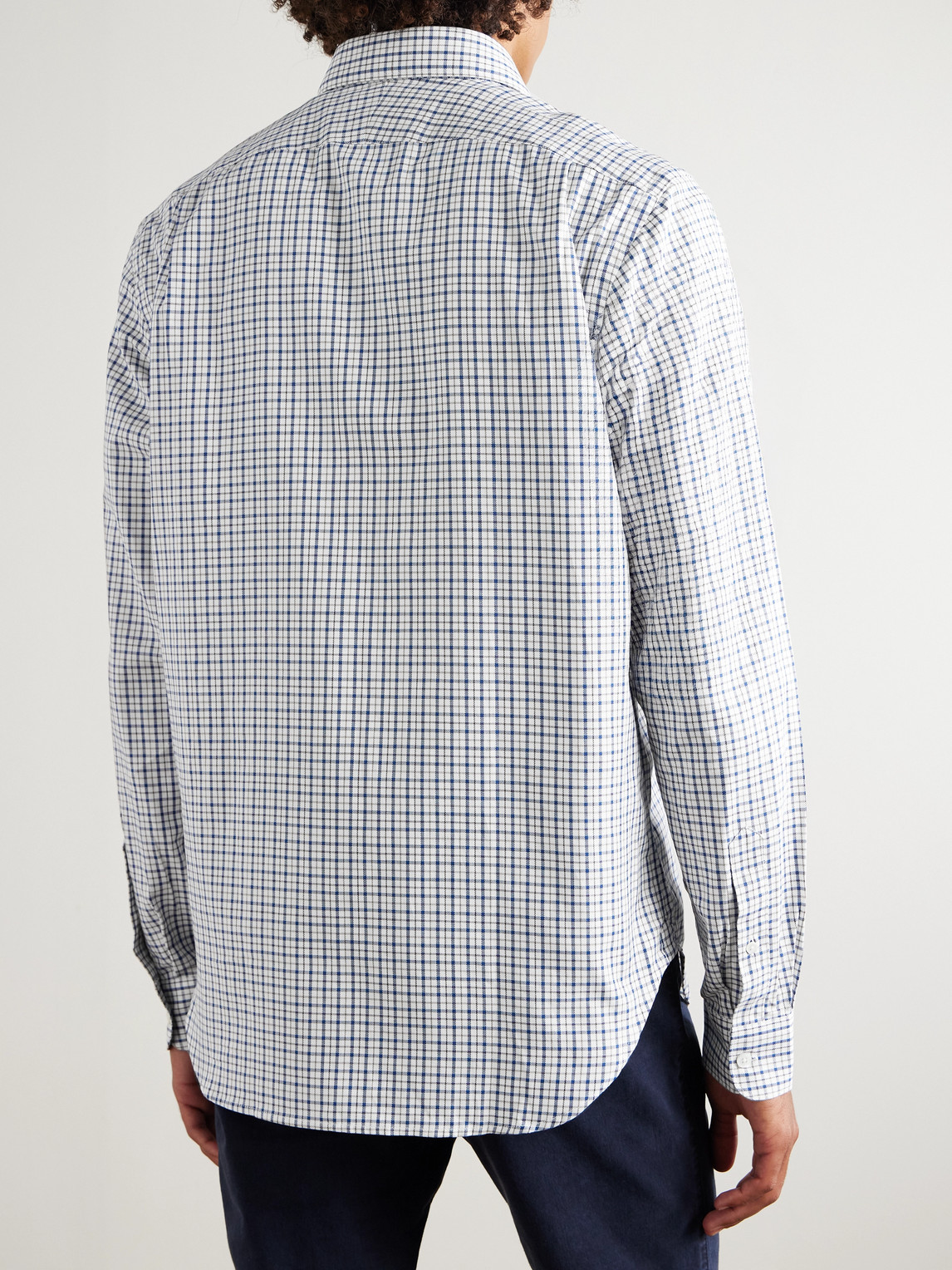  Purdey - Checked Cotton Shirt - Men - Blue - Uk/us 16.5 