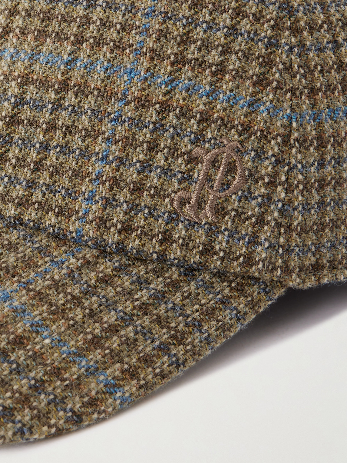 Purdey Tom Checked Wool Cap In Brown