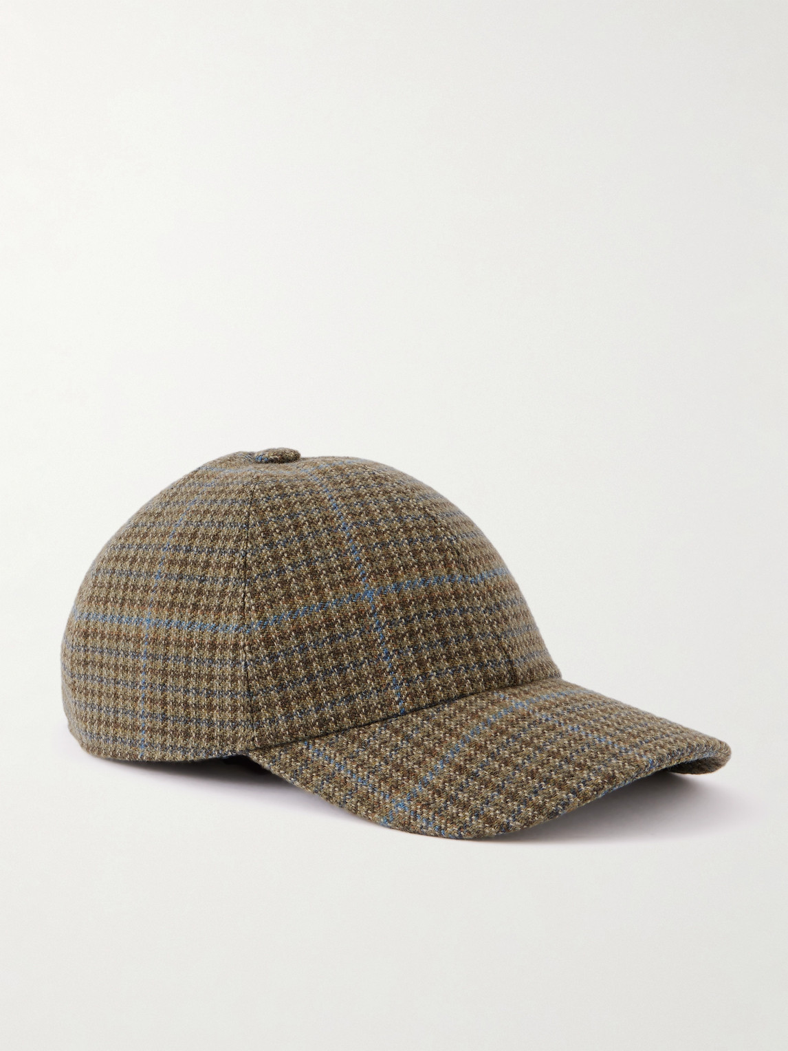 Purdey Tom Checked Wool Cap In Brown