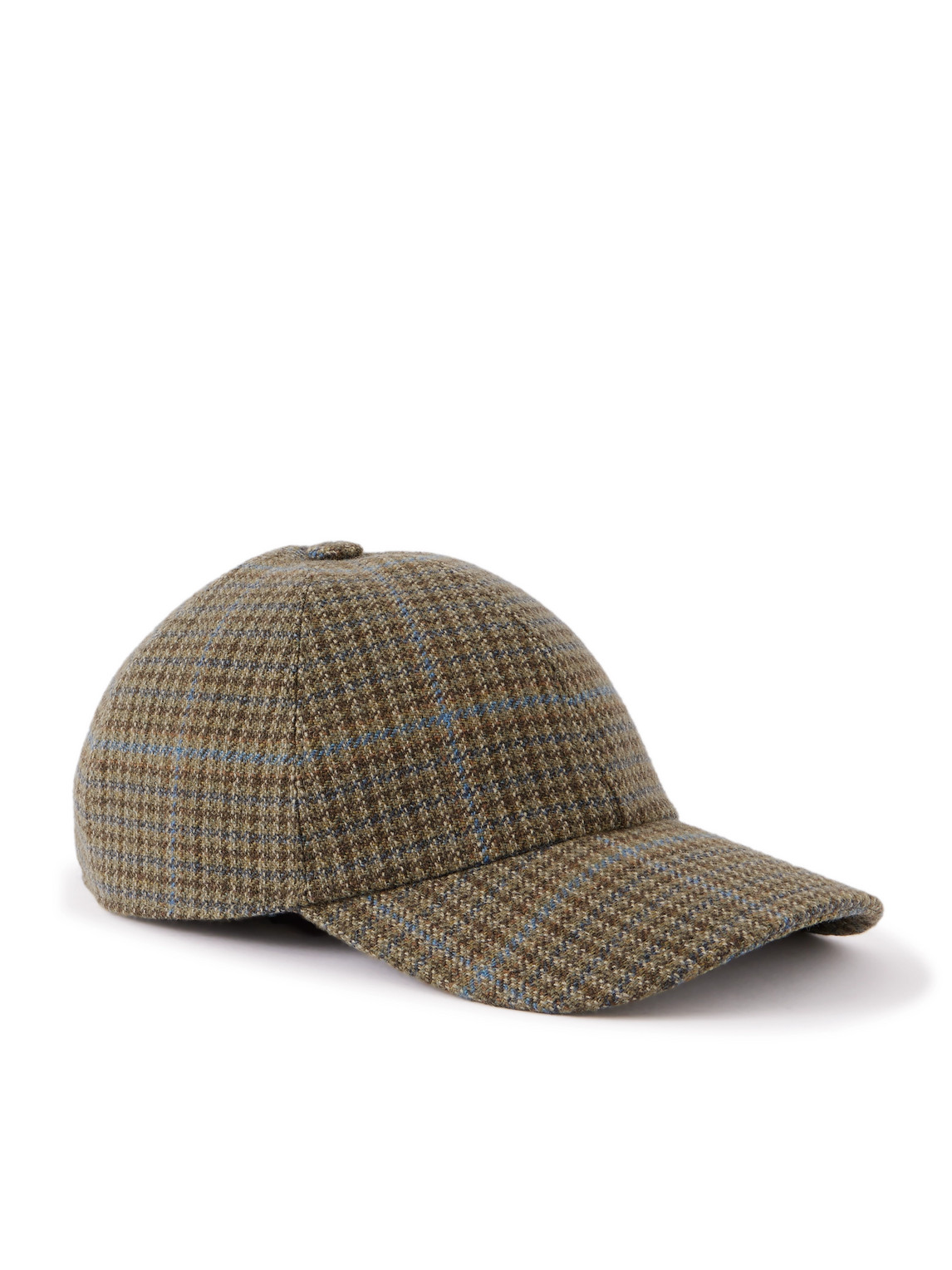 Purdey Tom Checked Wool Cap In Brown
