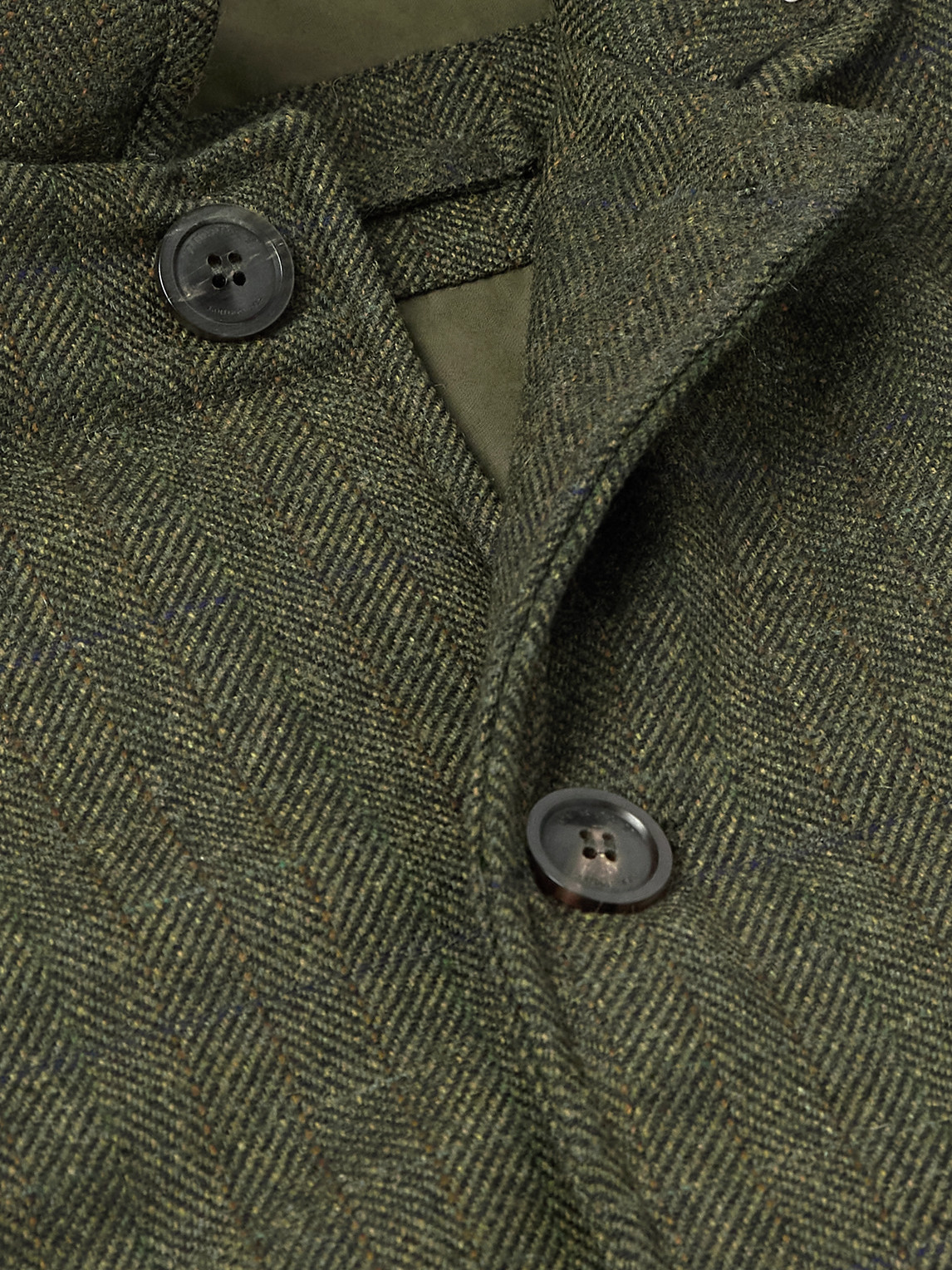 Purdey Padded Herringbone Wool-blend Gilet In Green