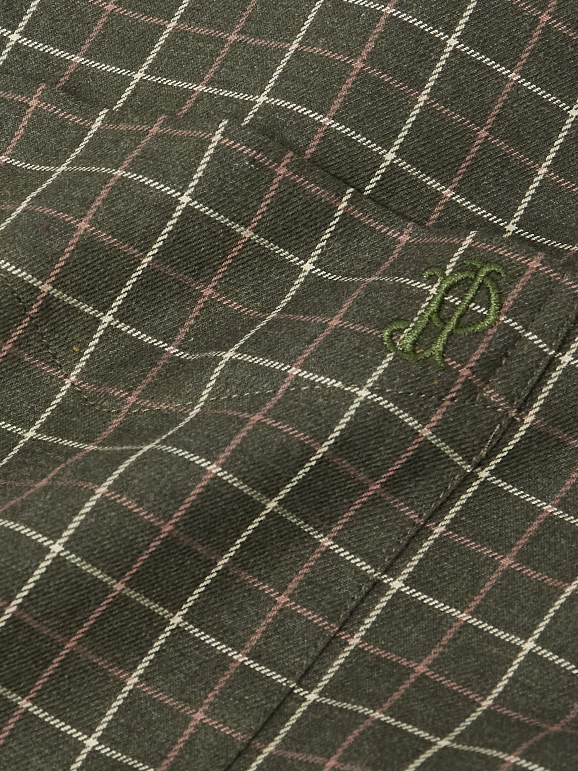 Purdey Checked Cotton Shirt In Green