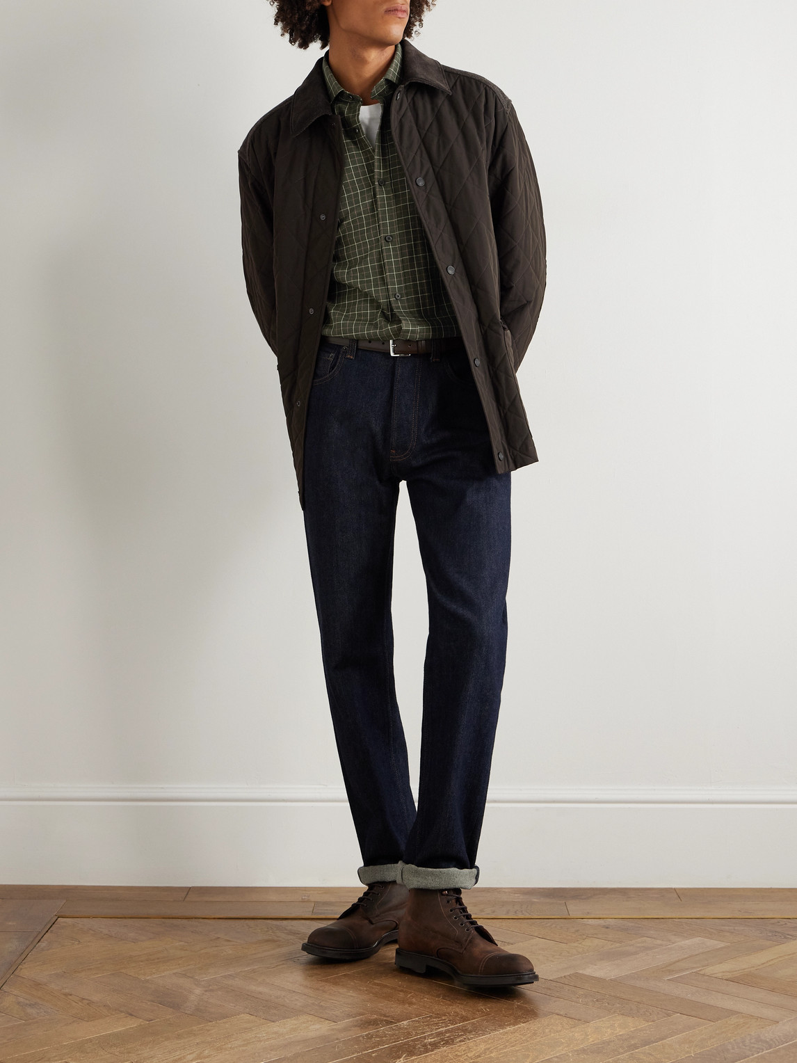 Purdey Checked Cotton Shirt In Green