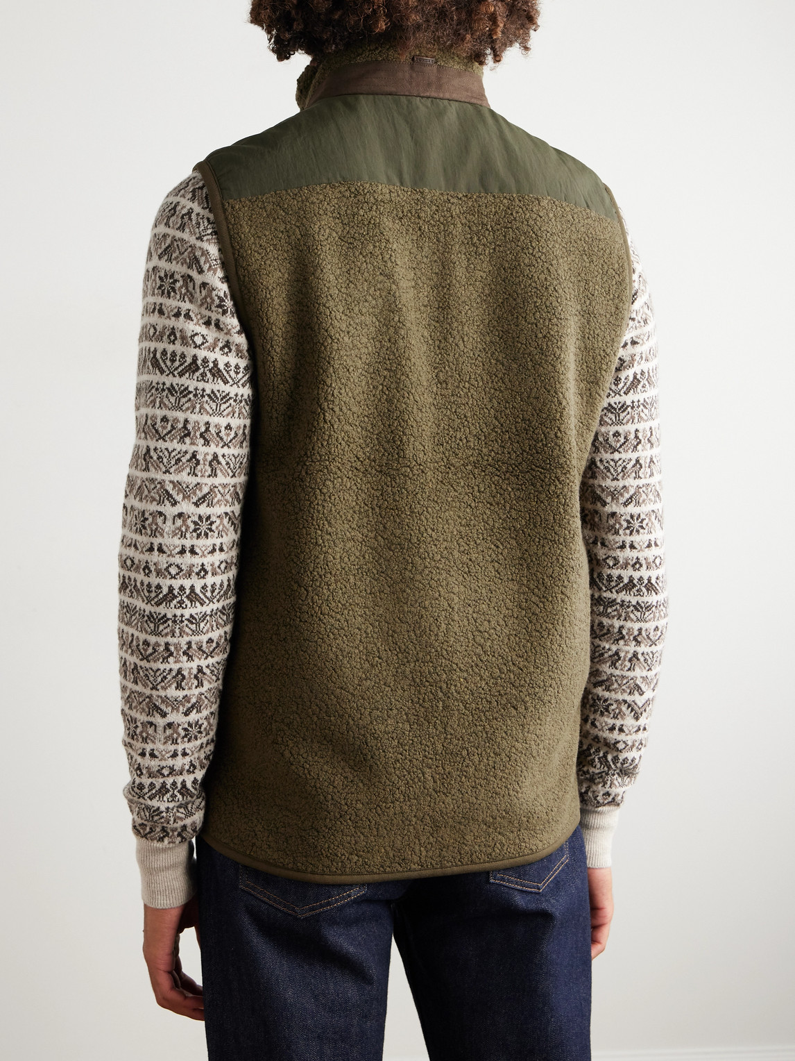 Purdey Shell-trimmed Bouclé Gilet In Green