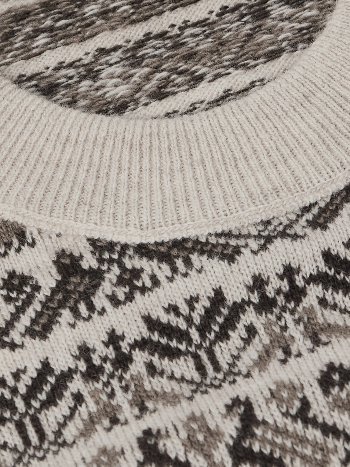 Purdey Vigo Slim-fit Fair Isle Wool Sweater In Gray