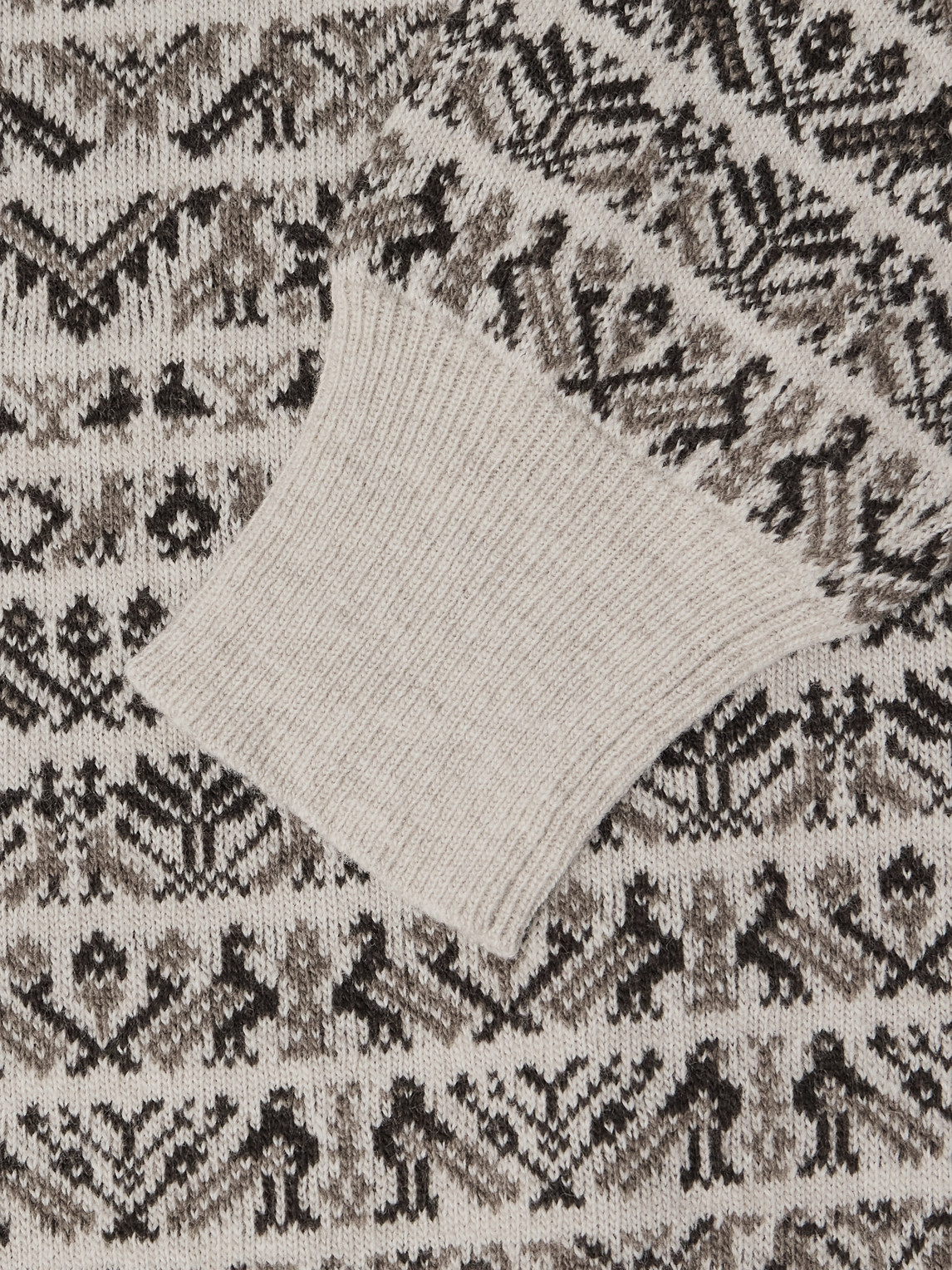 Purdey Vigo Slim-fit Fair Isle Wool Sweater In Gray