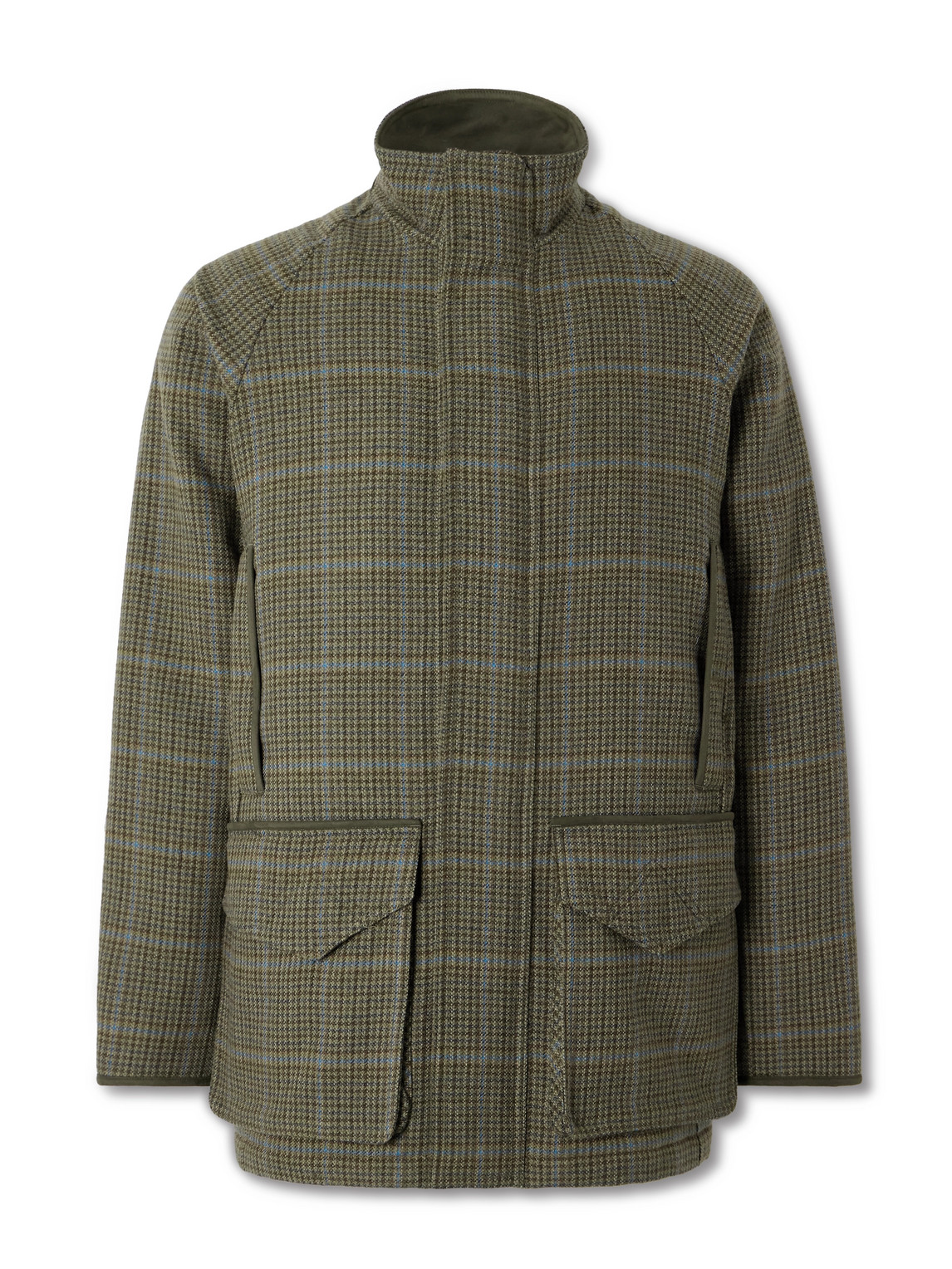 Purdey Tom Checked Wool-tweed Coat In Green