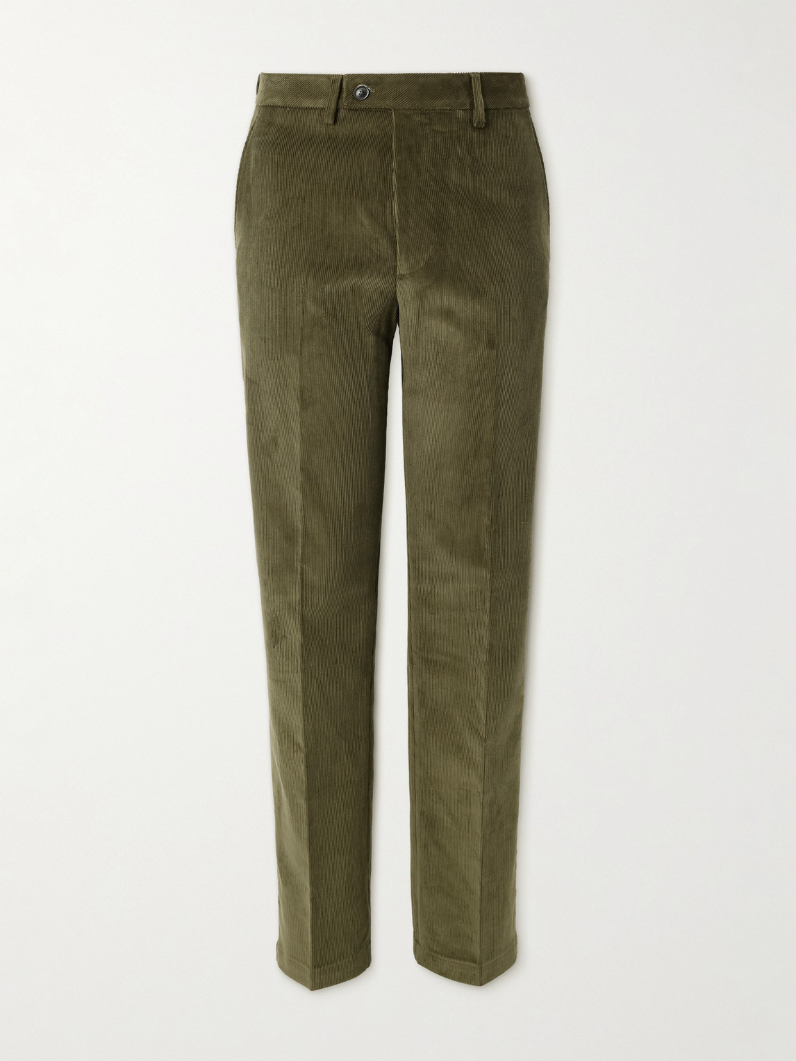 Purdey Straight-leg Cotton-corduroy Trousers In Green
