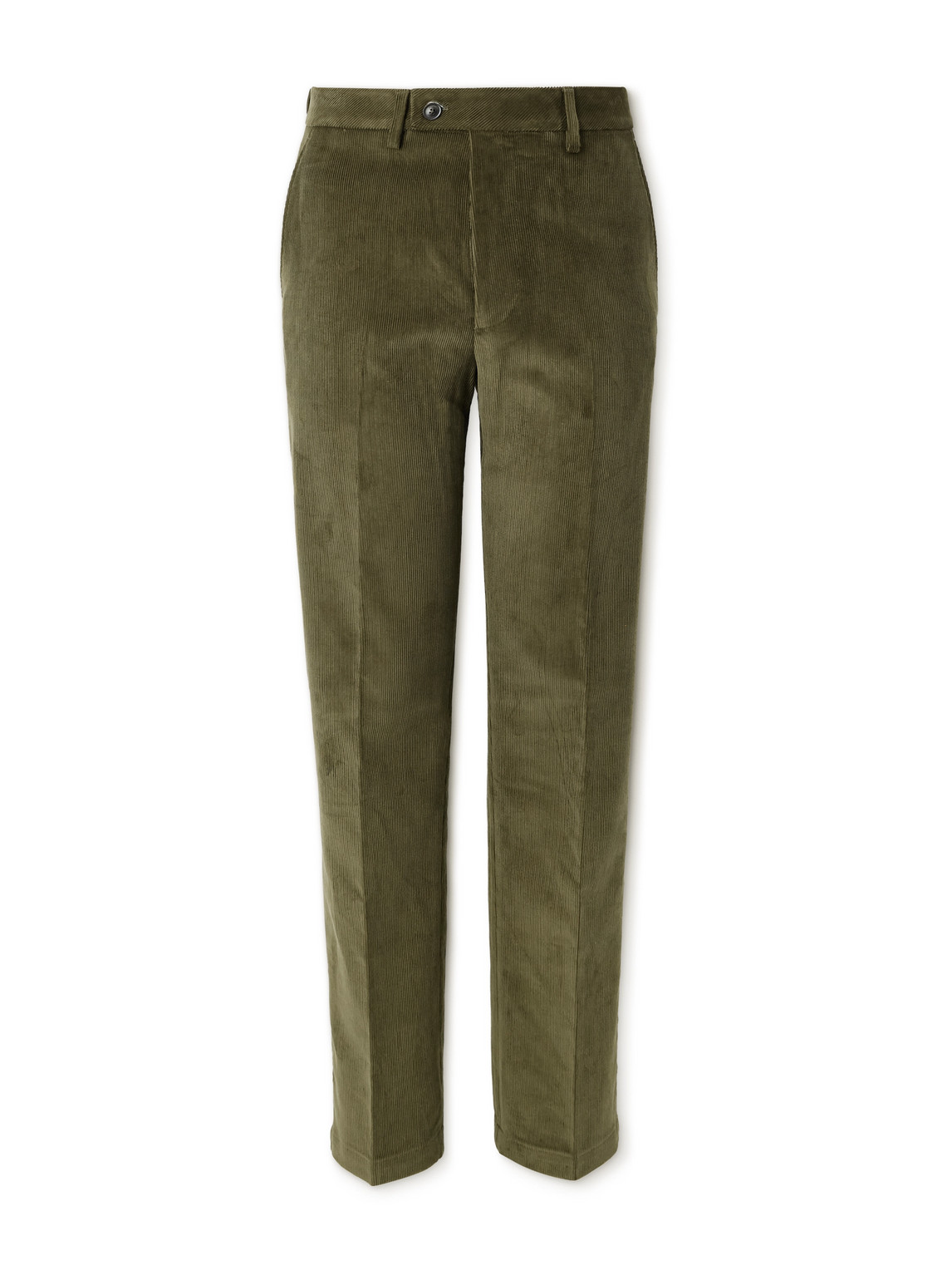 Purdey Straight-leg Cotton-corduroy Trousers In Green