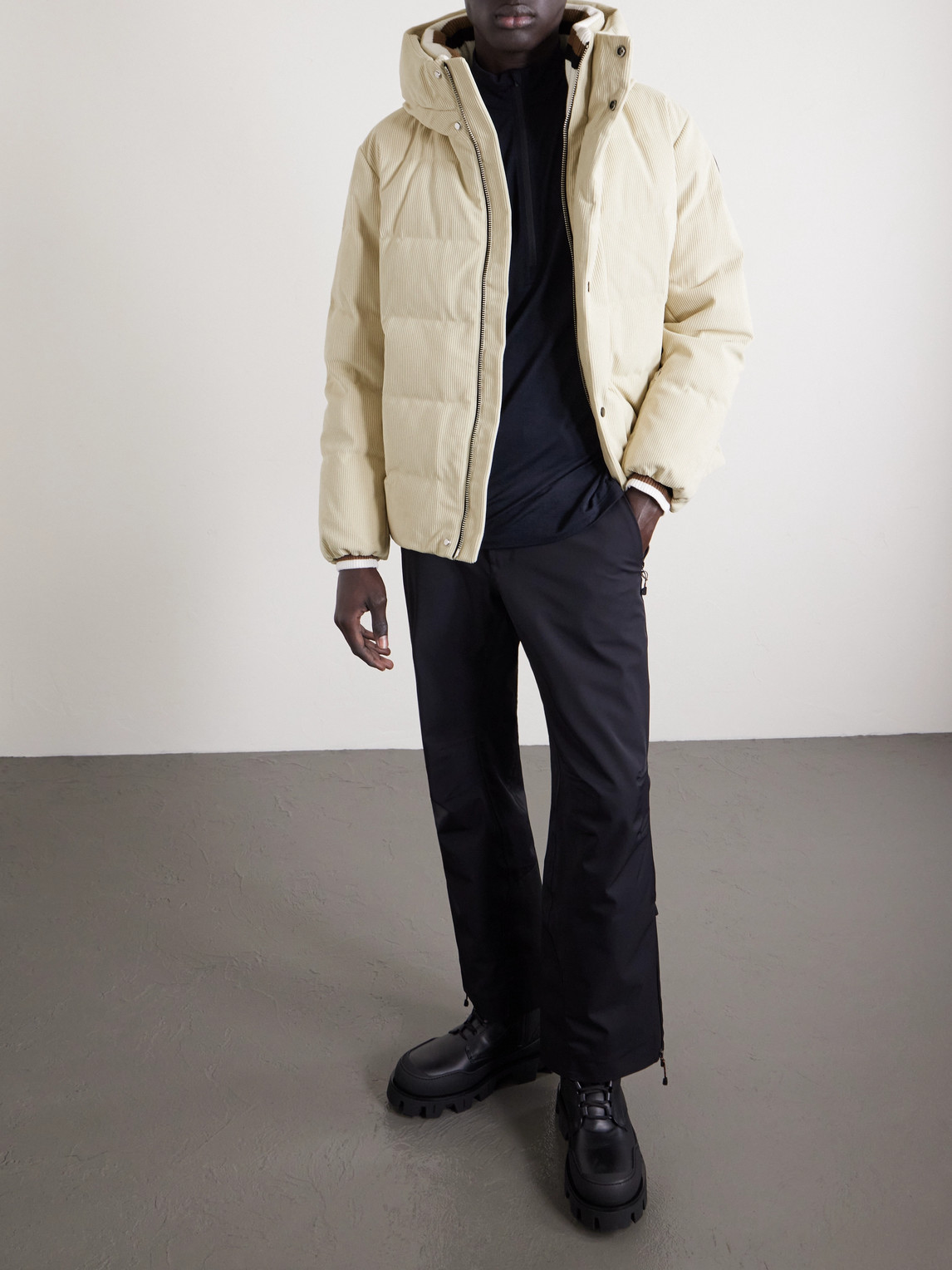 Atila Padded Corduroy Down Hooded Ski Jacket — 2
