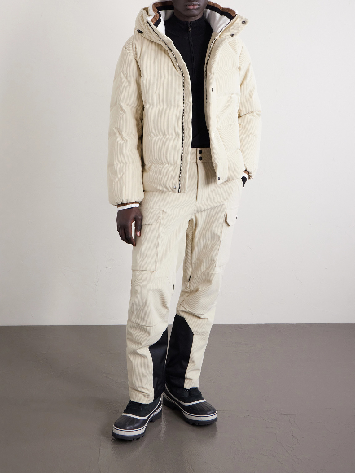 Straight-Leg Shell-Trimmed Corduroy Ski Pants — 2