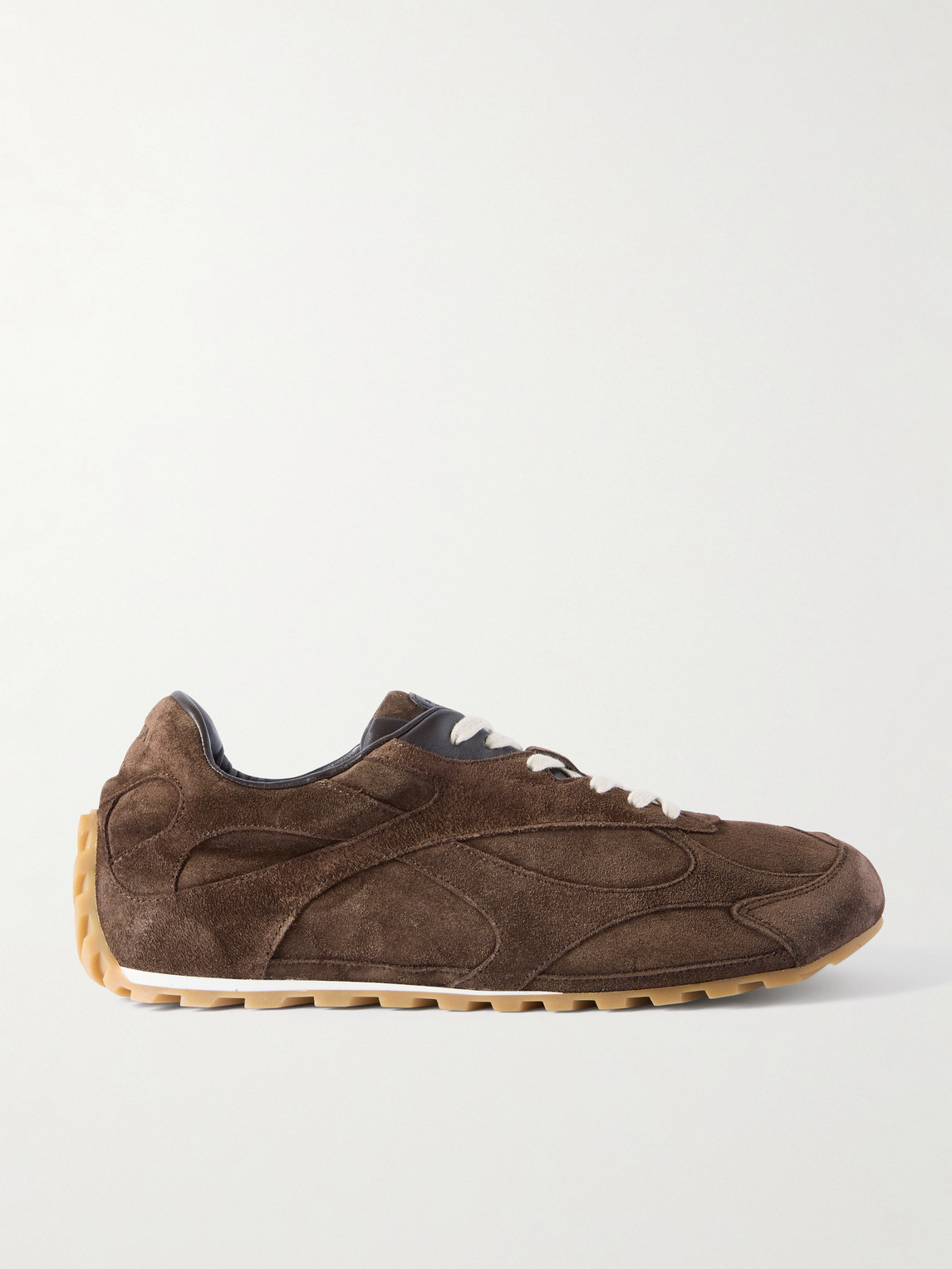 Bottega Veneta Orbit Flash Leather-Trimmed Suede Sneakers EU 41