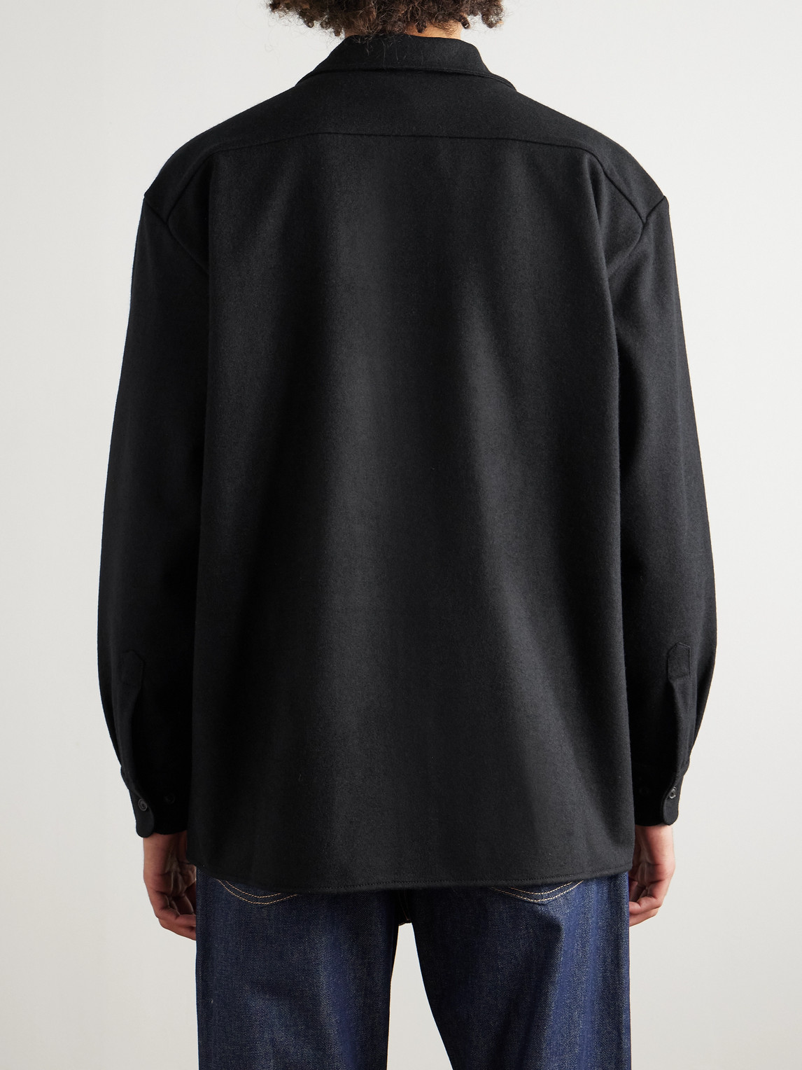  Ghiaia Cashmere - Wool Overshirt - Men - Black - L 