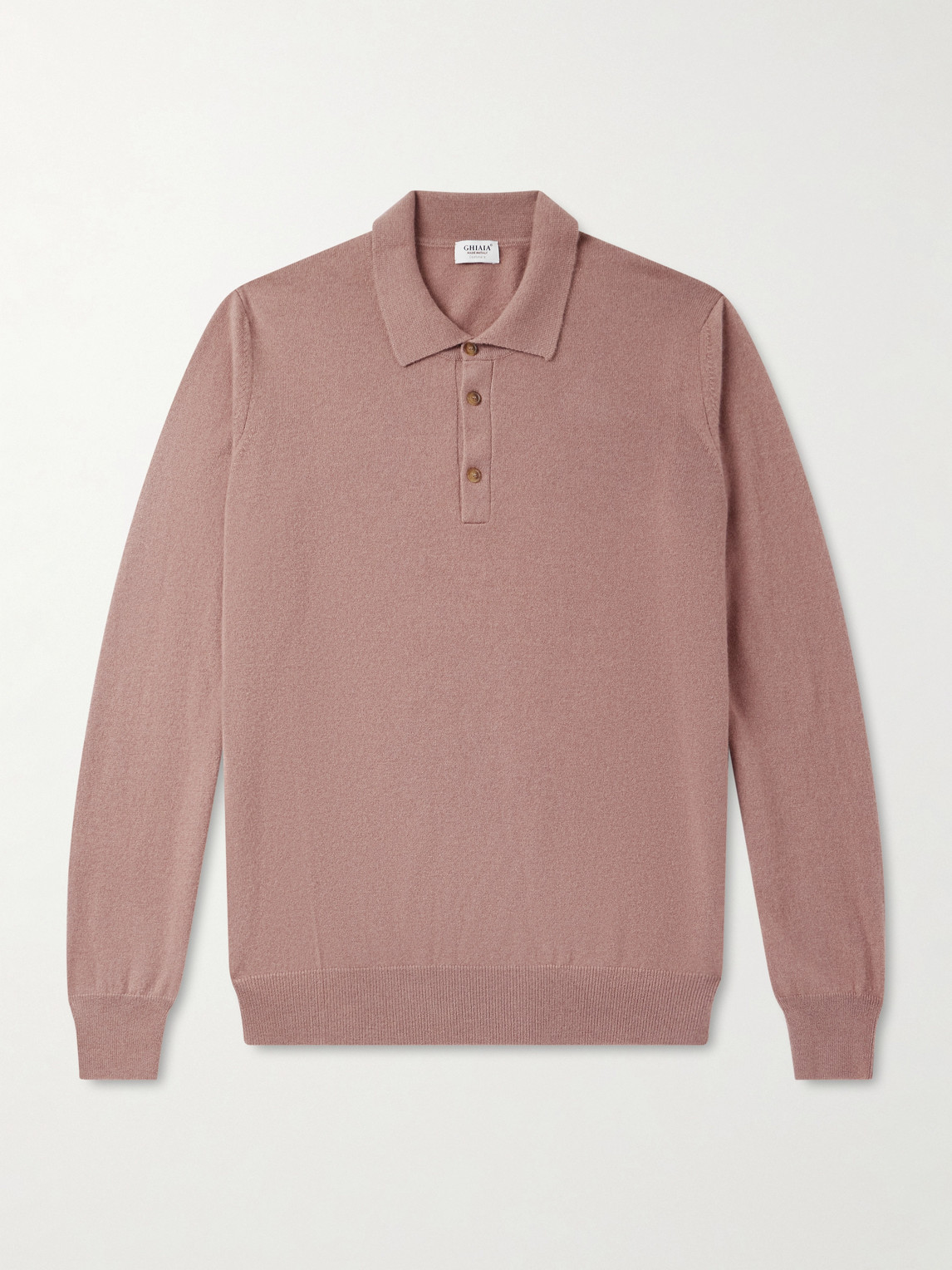 Ghiaia Cashmere Cashmere Polo Shirt In Pink
