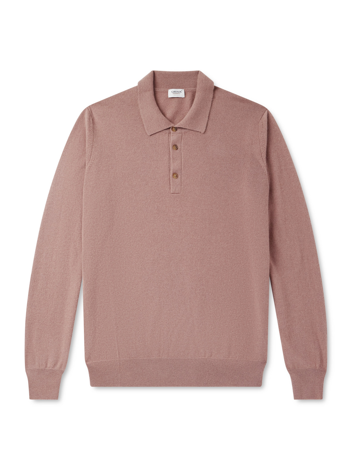 Ghiaia Cashmere Cashmere Polo Shirt In Pink
