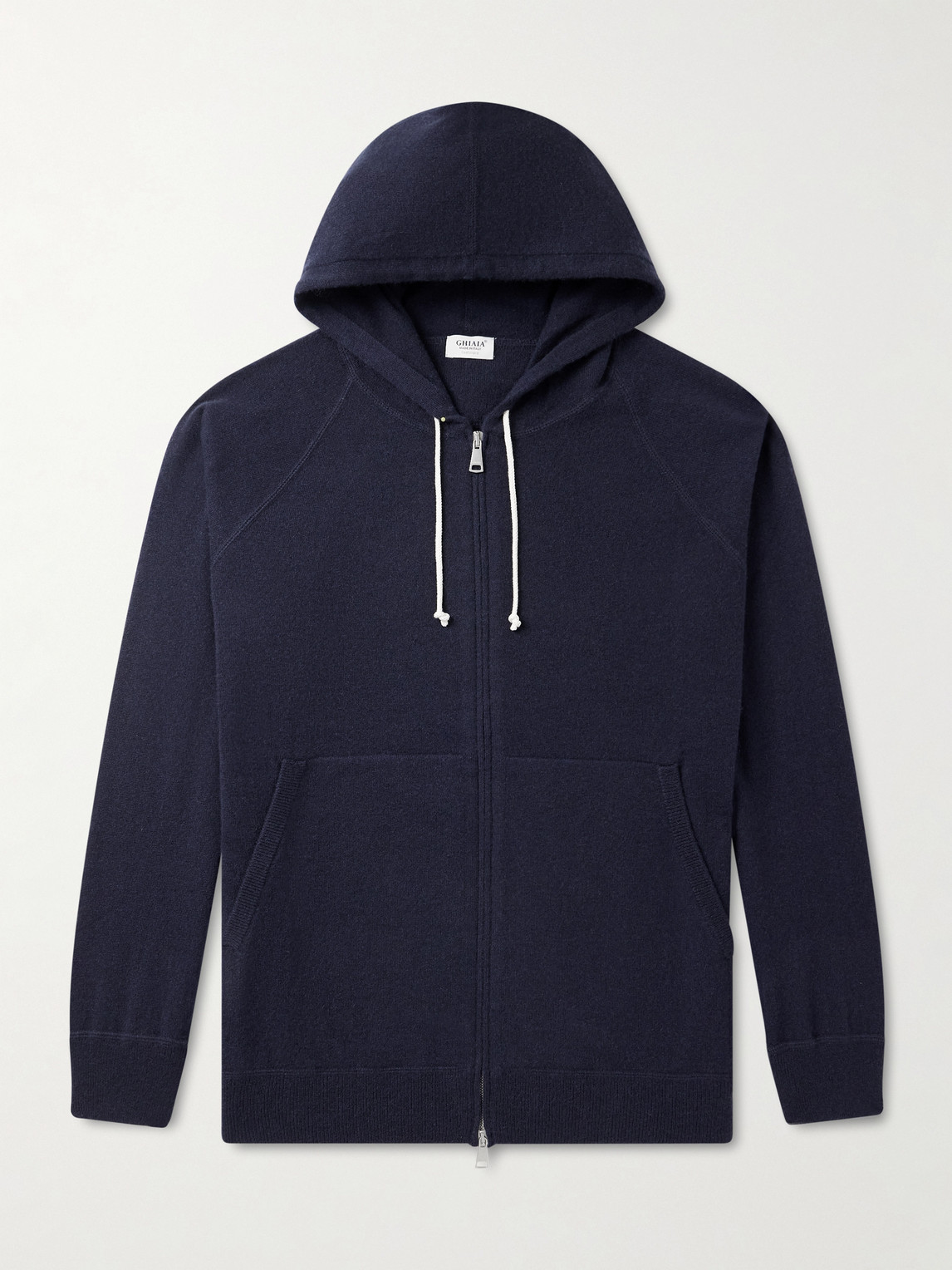 Ghiaia Cashmere Cashmere Zip-up Hoodie In Blue