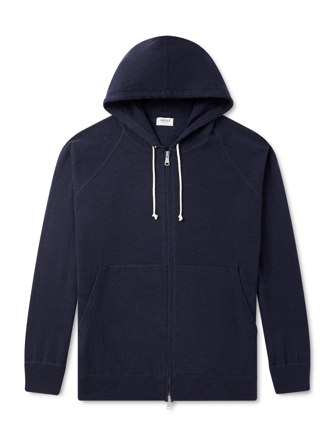 Ghiaia Cashmere Cashmere Zip-up Hoodie In Blue