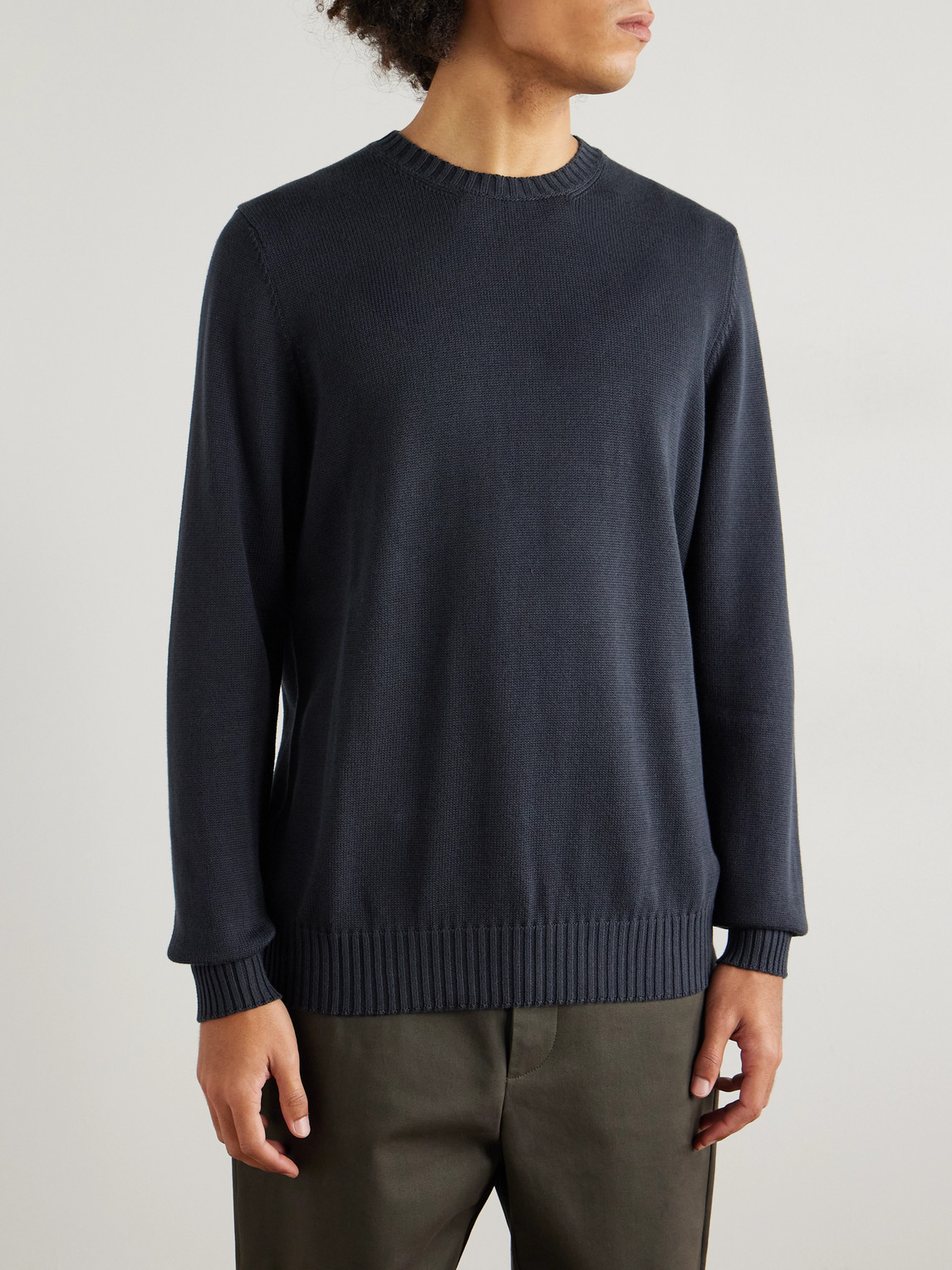  Ghiaia Cashmere - Cotton Sweater - Men - Blue - M 