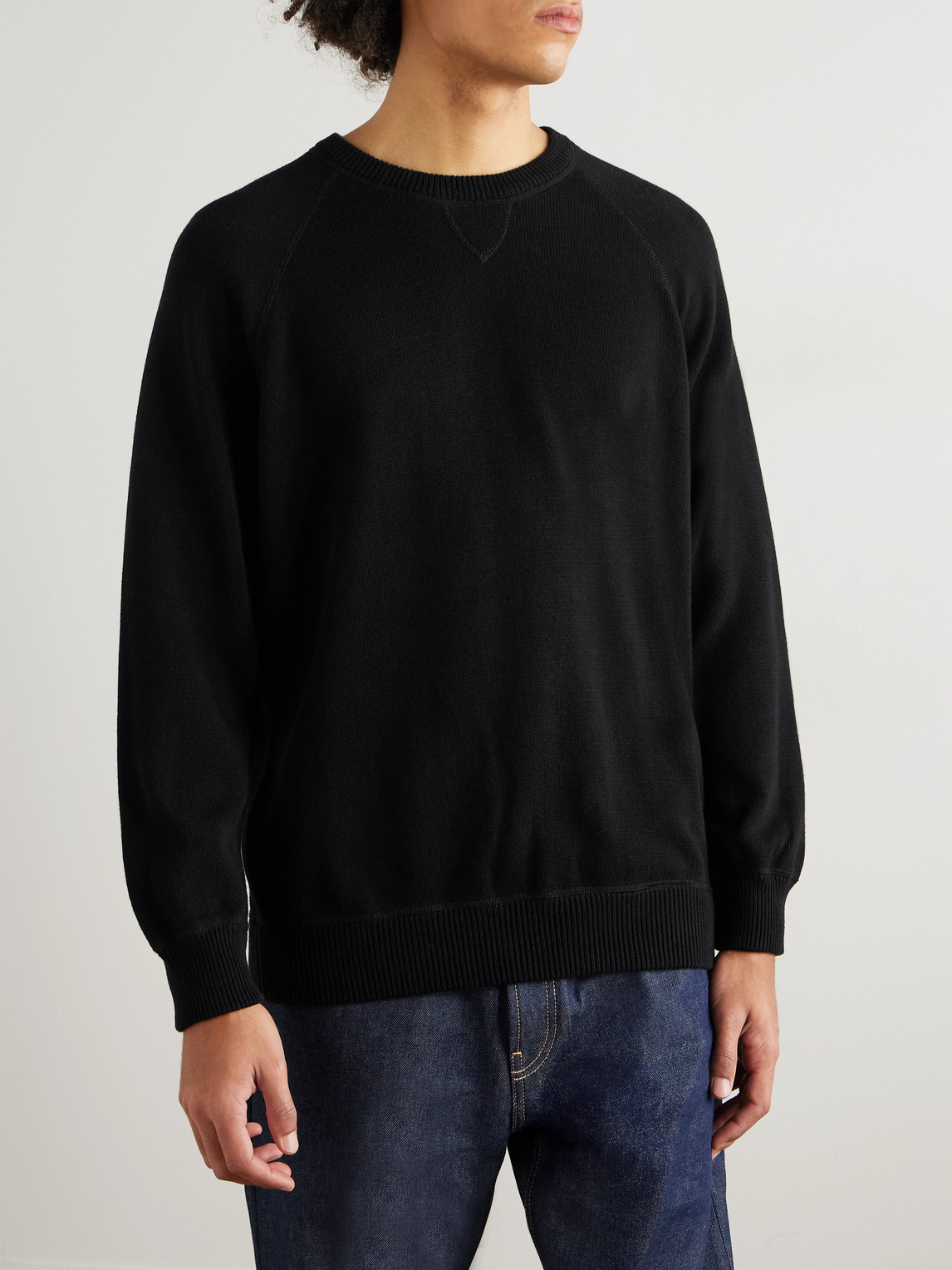  Ghiaia Cashmere - Cotton Sweater - Men - Black - S 