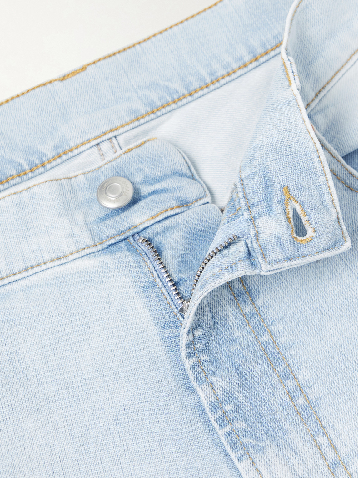 Straight-Leg Distressed Jeans