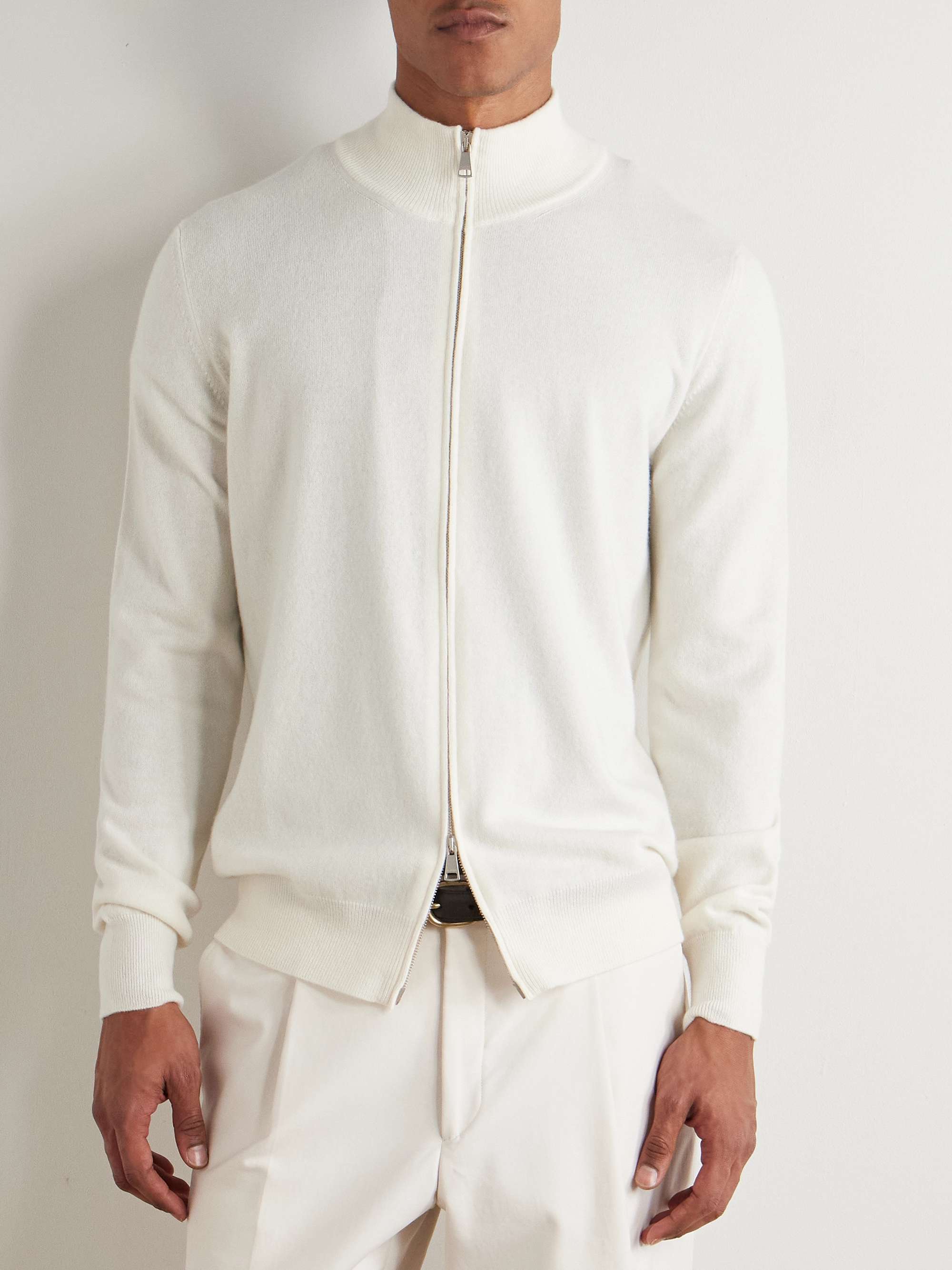 GHIAIA CASHMERE Cashmere Zip-Up Sweater