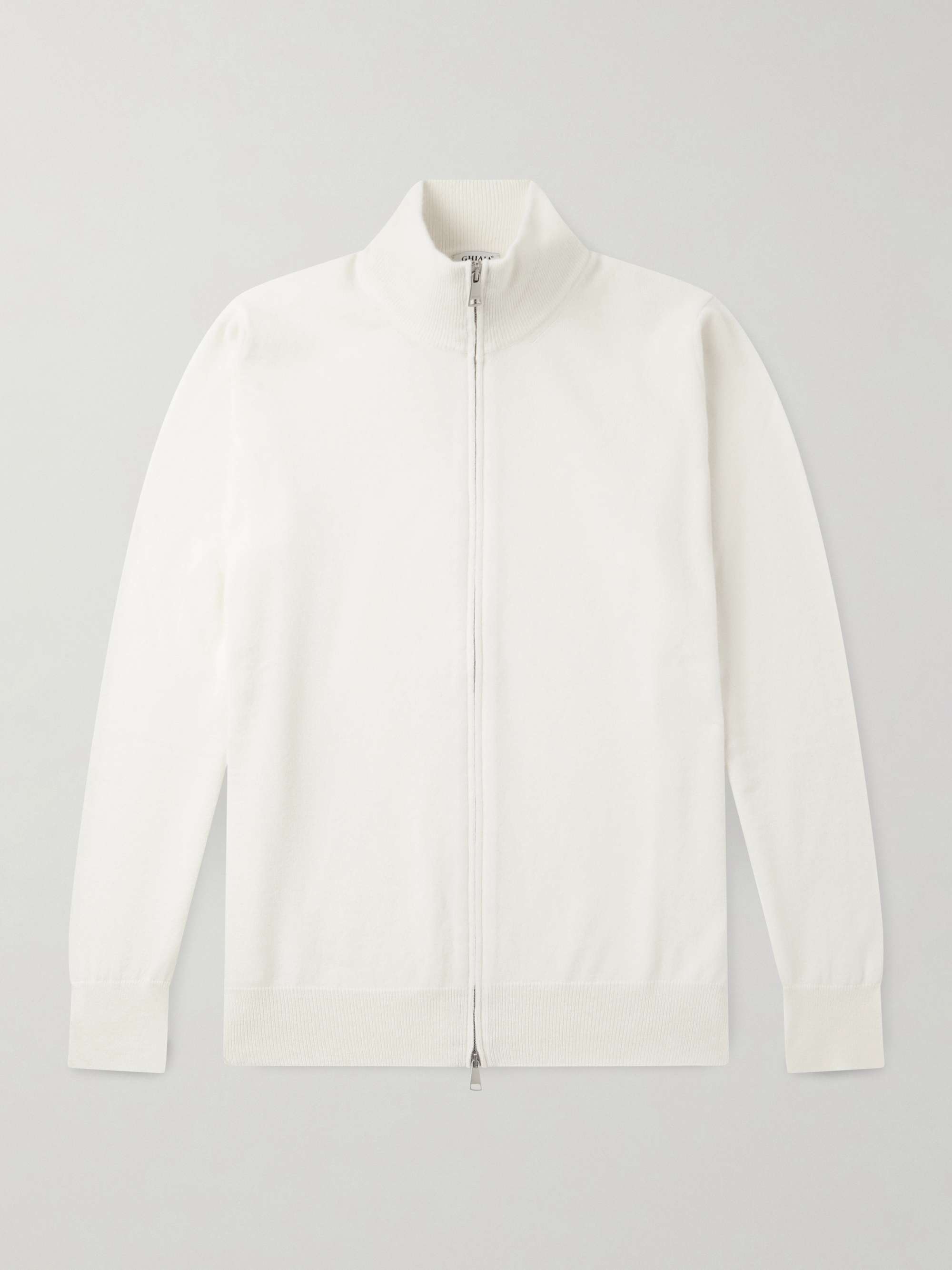 GHIAIA CASHMERE Cashmere Zip-Up Sweater