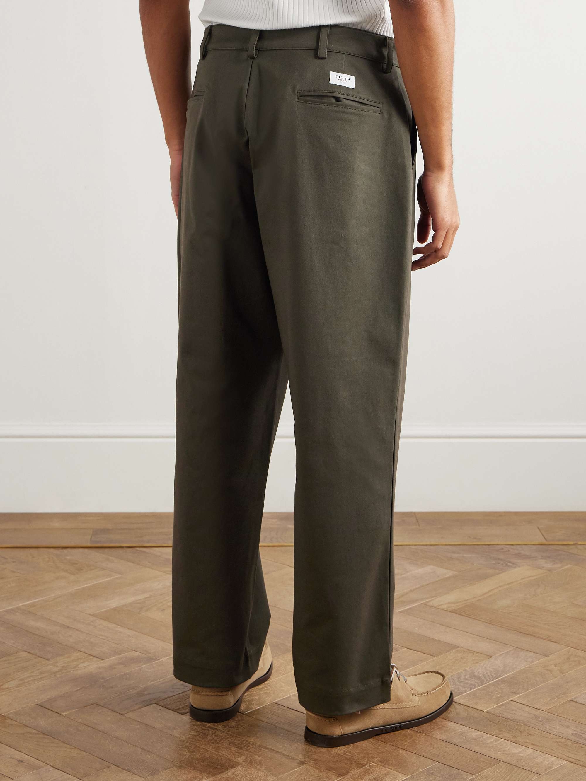 GHIAIA CASHMERE Straight-Leg Cotton Chinos