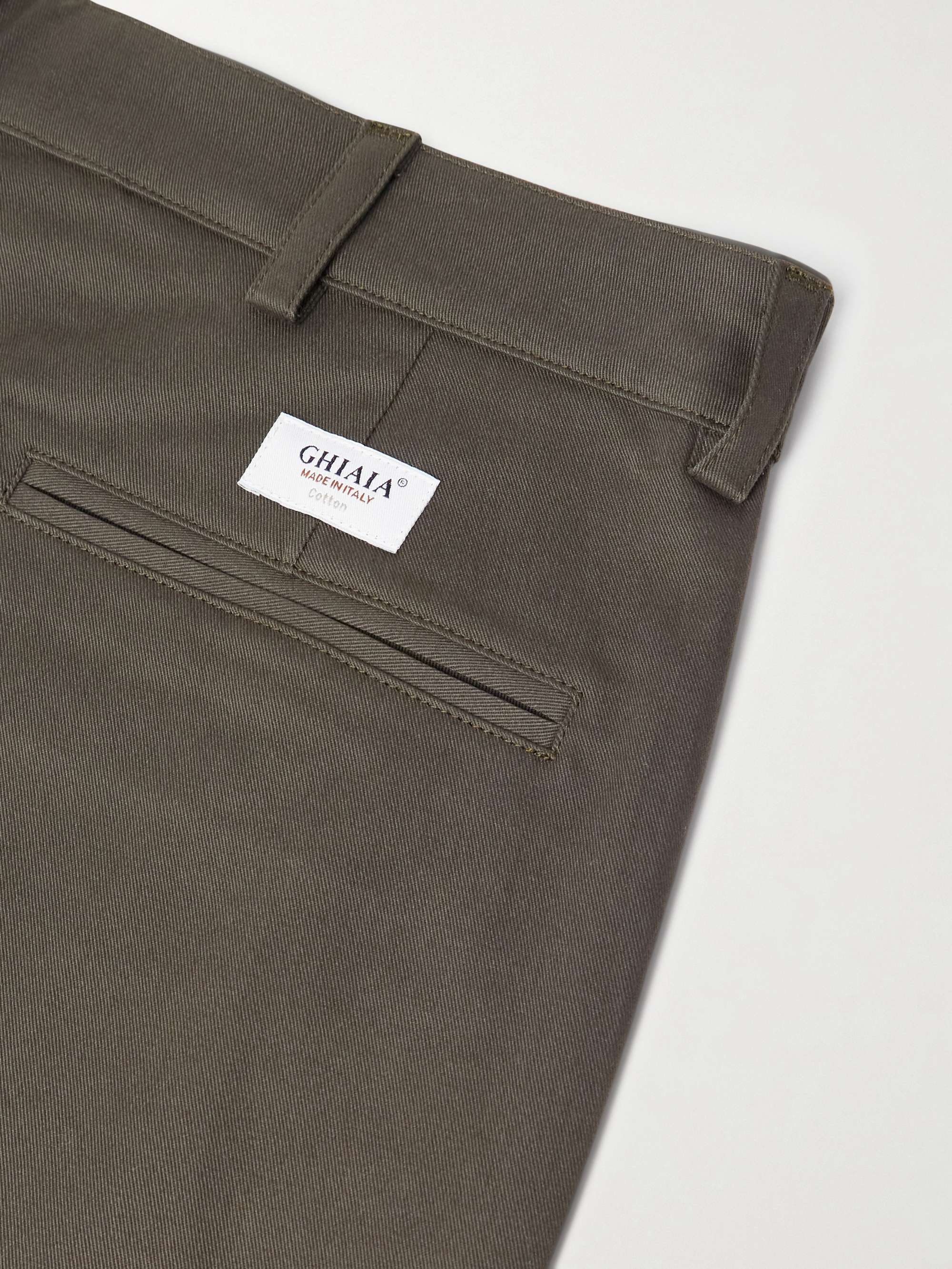 GHIAIA CASHMERE Straight-Leg Cotton Chinos