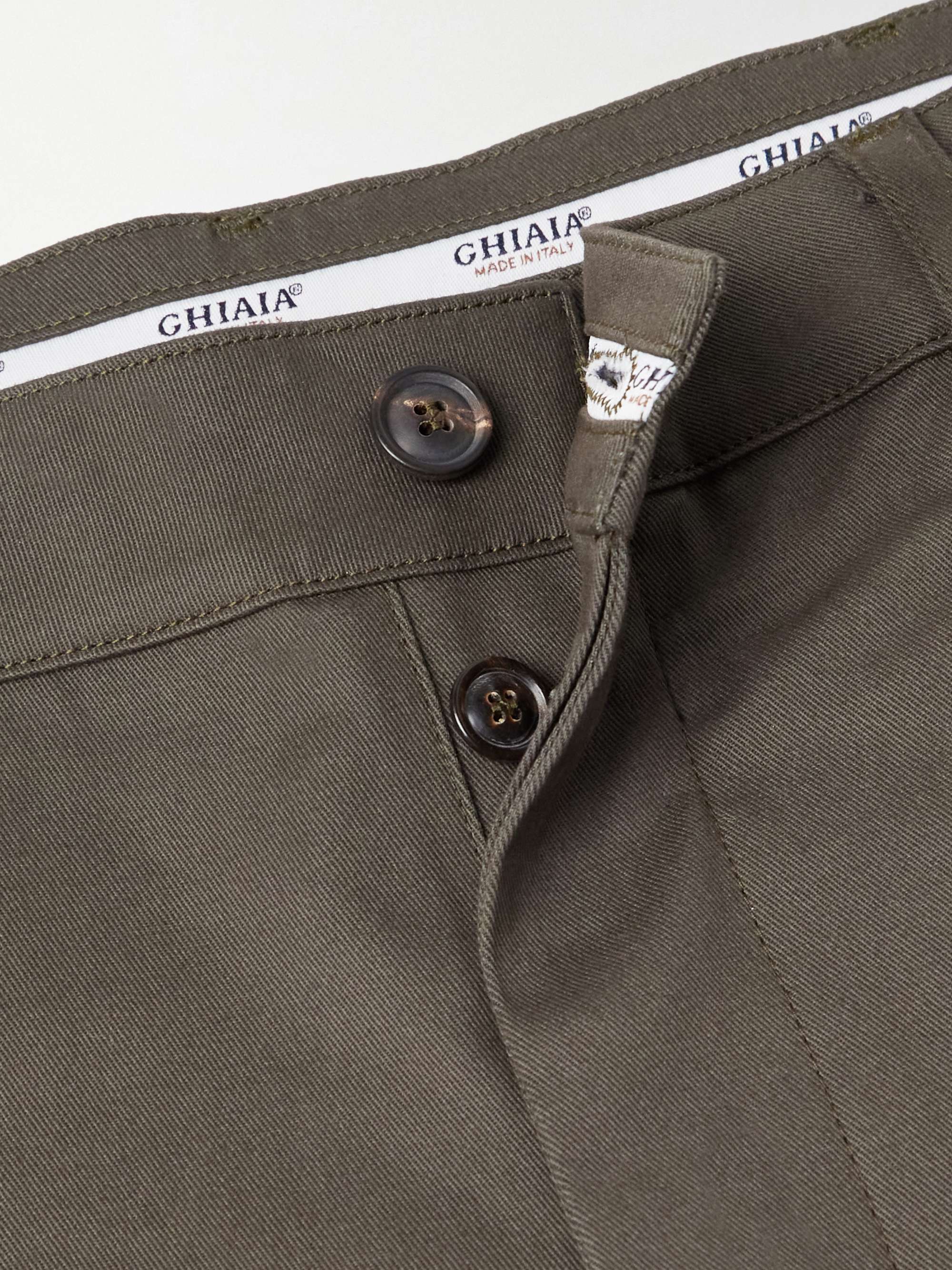 GHIAIA CASHMERE Straight-Leg Cotton Chinos