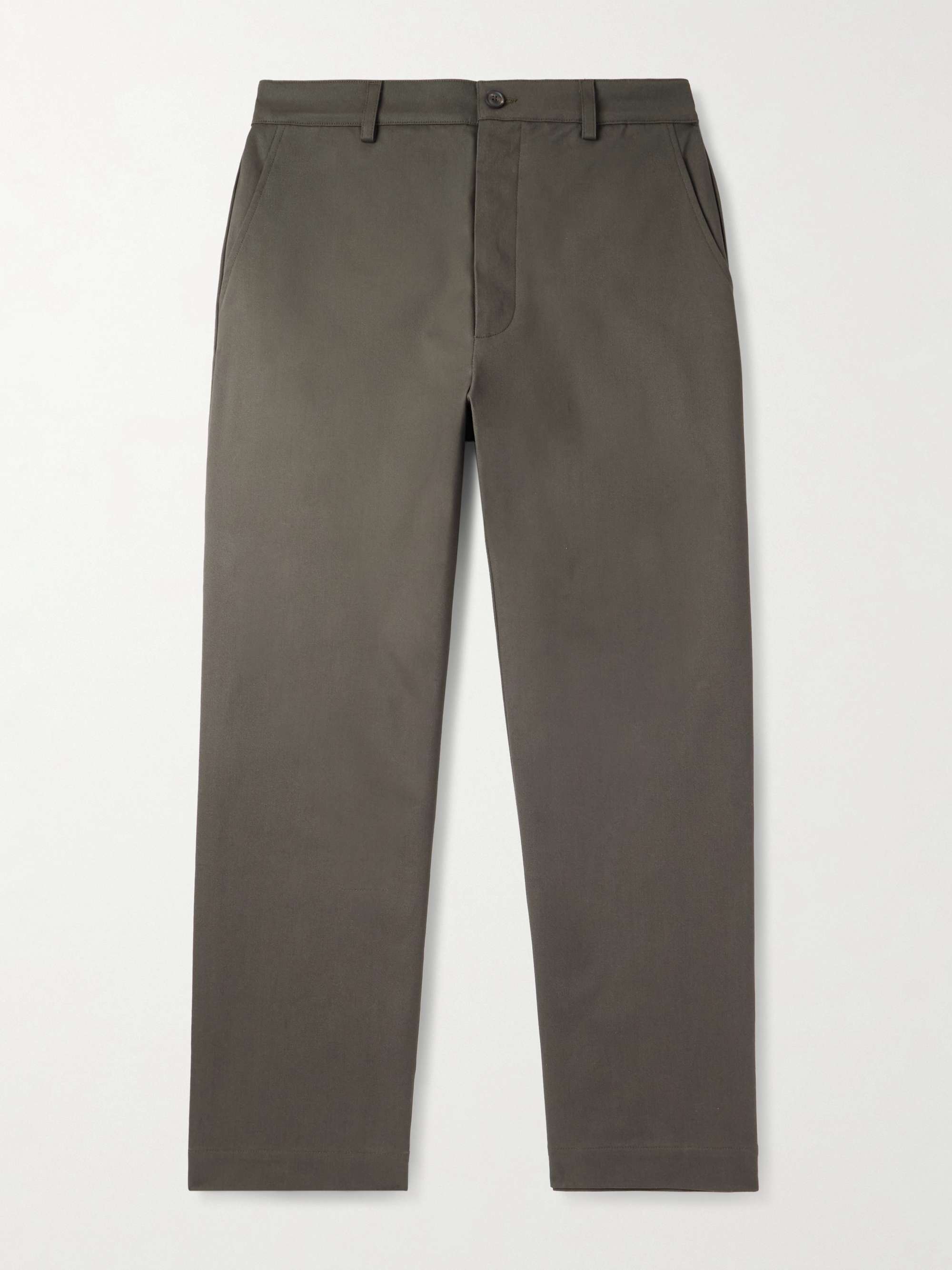 GHIAIA CASHMERE Straight-Leg Cotton Chinos