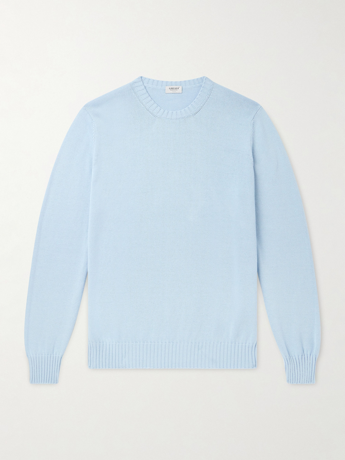 Ghiaia Cashmere Cotton Sweater In Blue