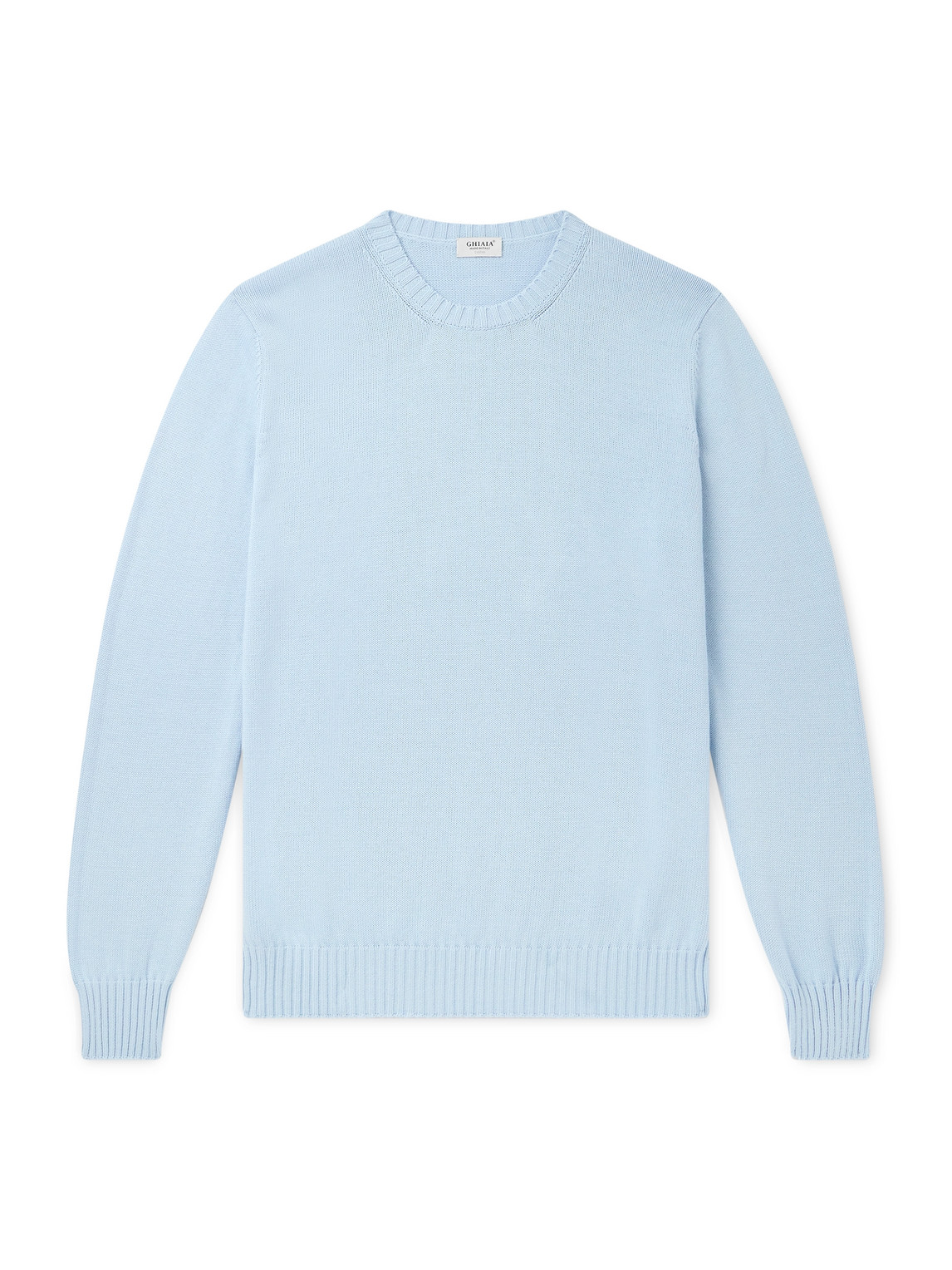 Ghiaia Cashmere Cotton Sweater In Blue