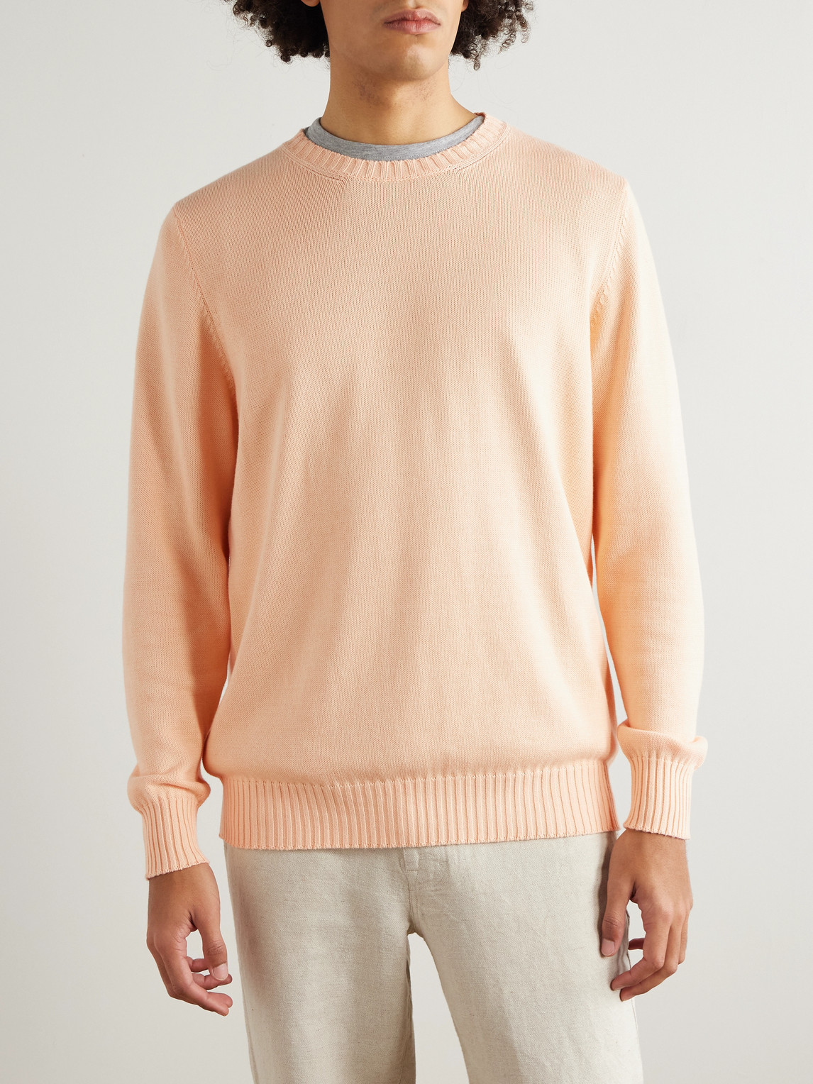  Ghiaia Cashmere - Cotton Sweater - Men - Yellow - S 