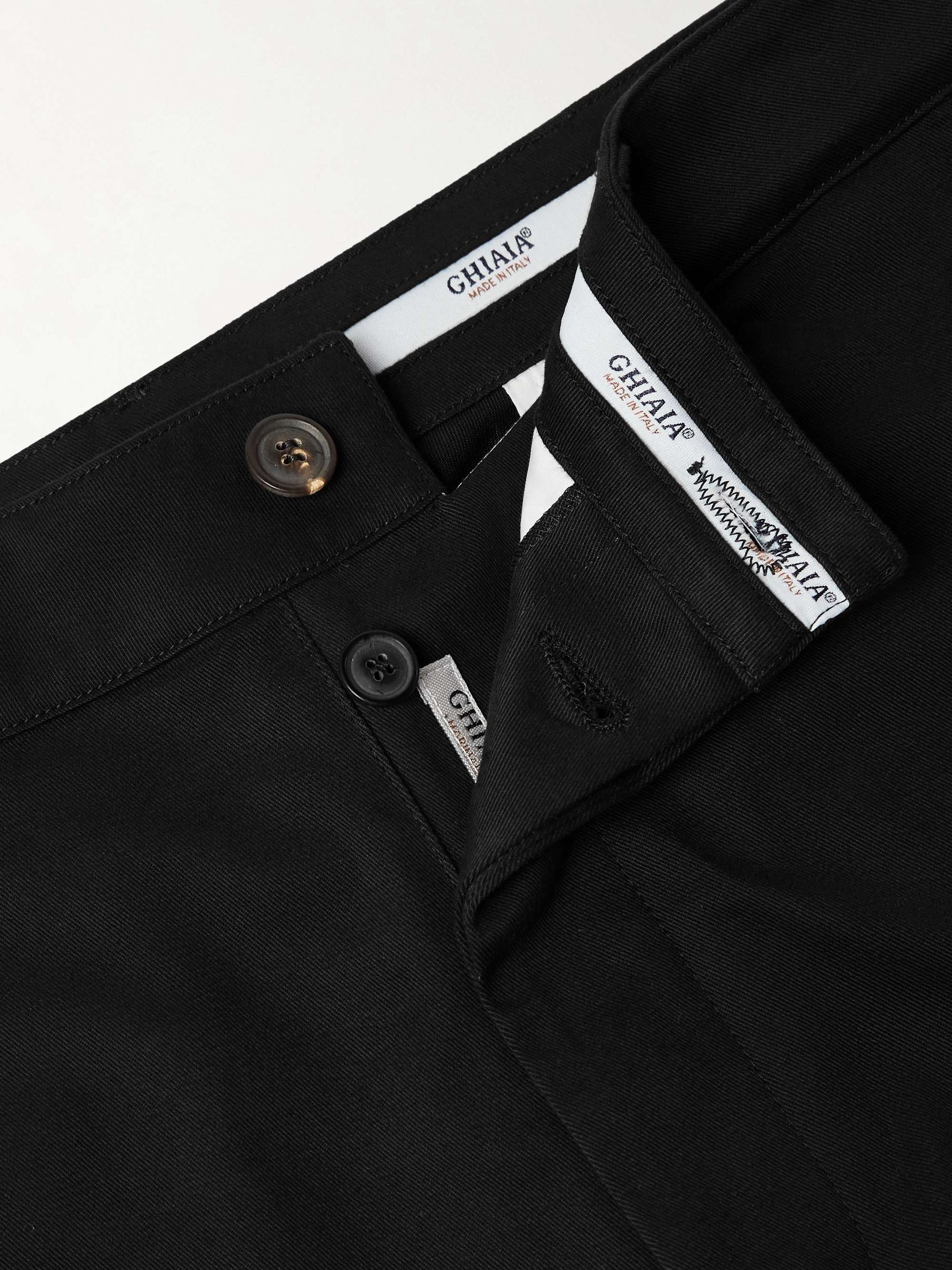 GHIAIA CASHMERE Straight-Leg Cotton Chinos