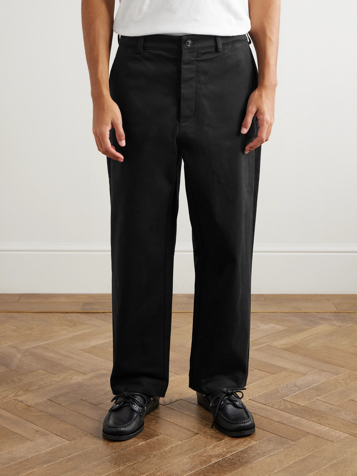 Straight-Leg Cotton Chinos