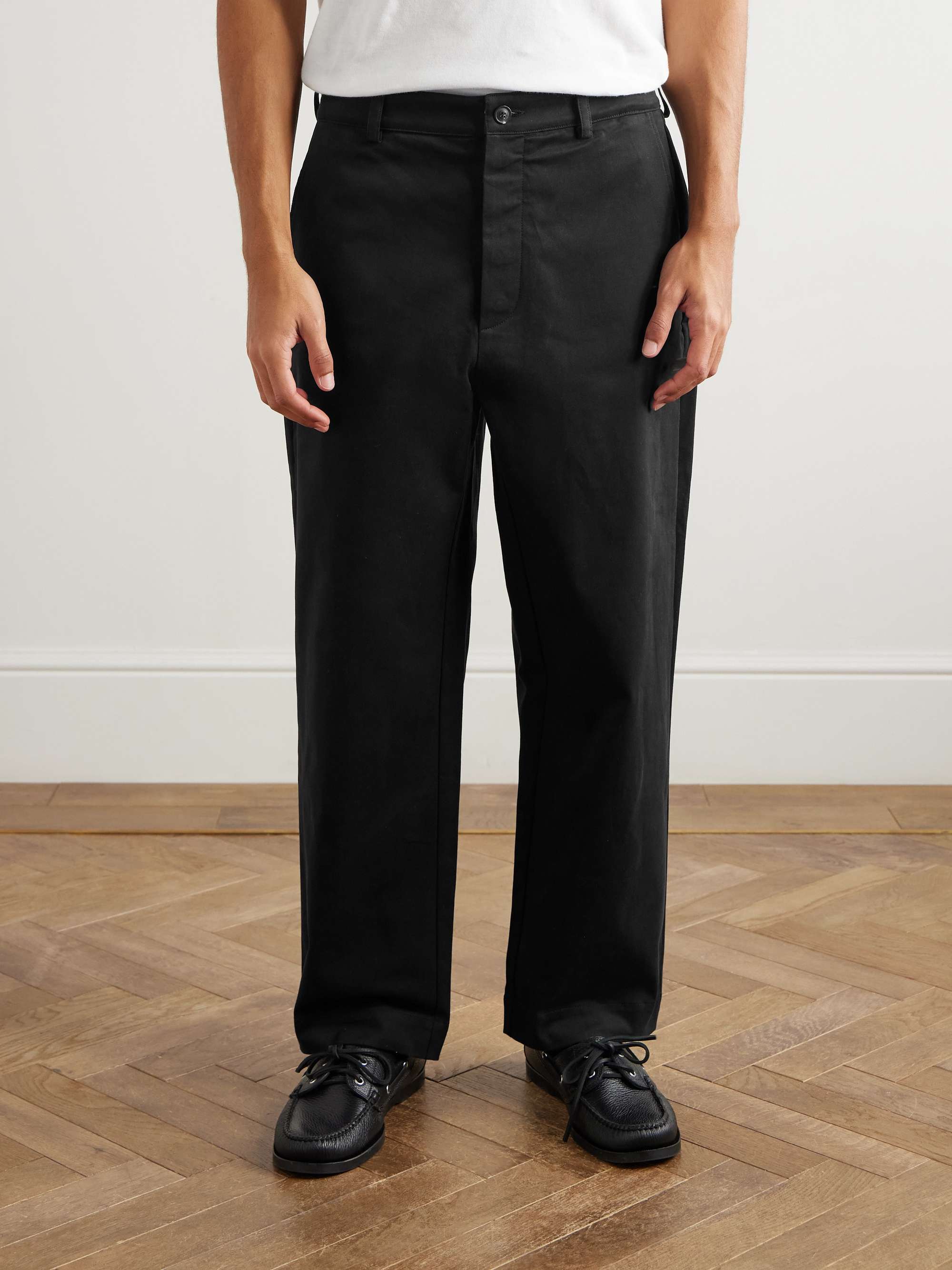 GHIAIA CASHMERE Straight-Leg Cotton Chinos