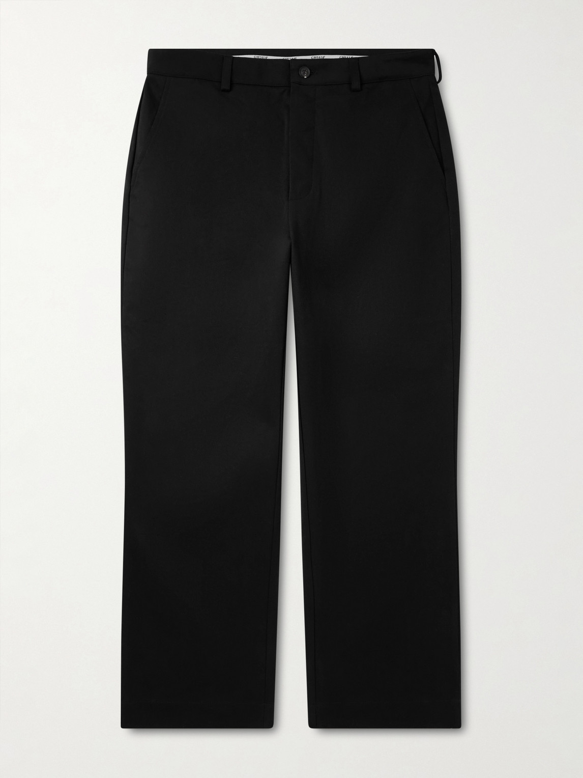 Ghiaia Cashmere Straight-leg Cotton Chinos In Black