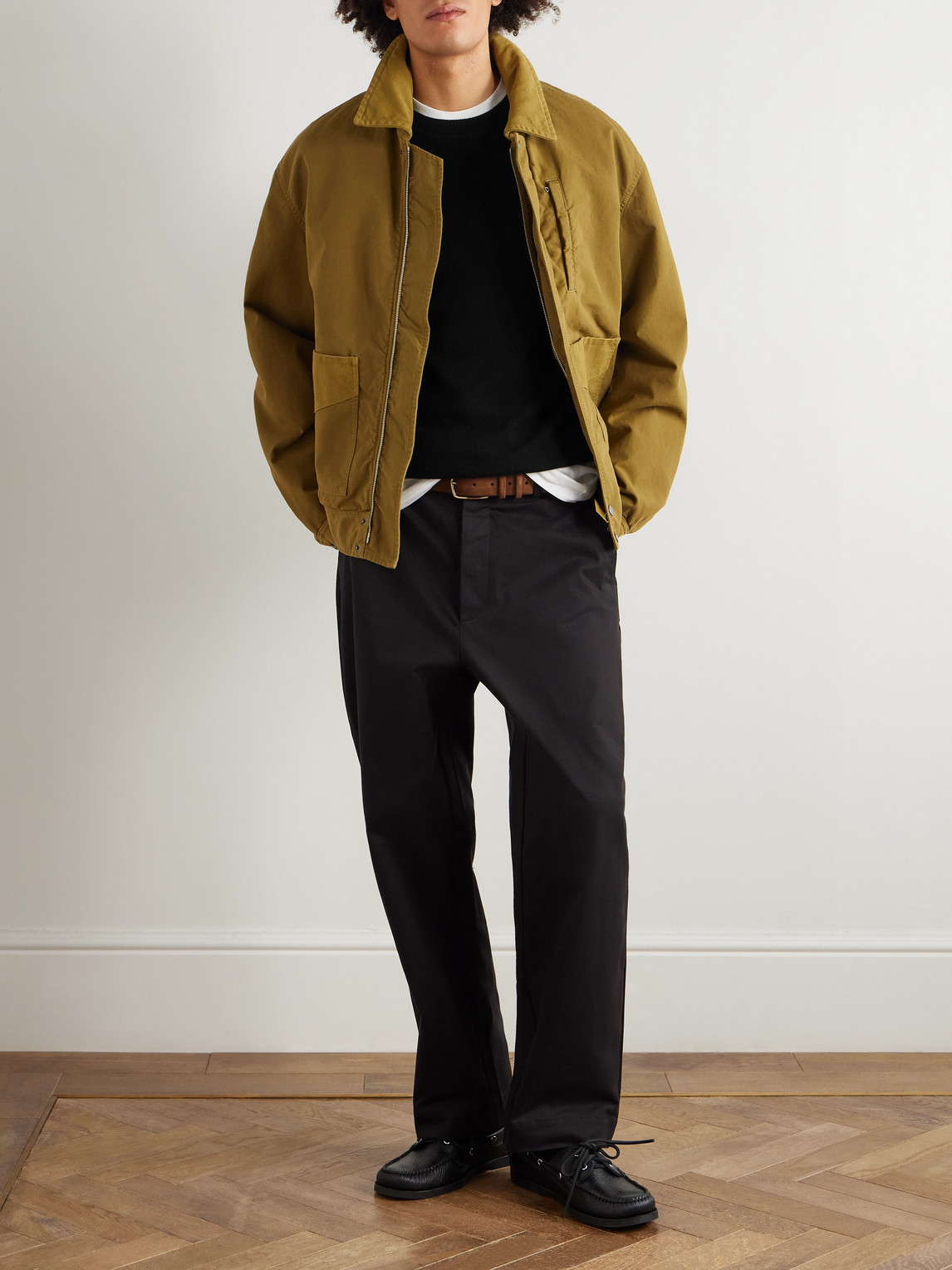 Straight-Leg Cotton Chinos