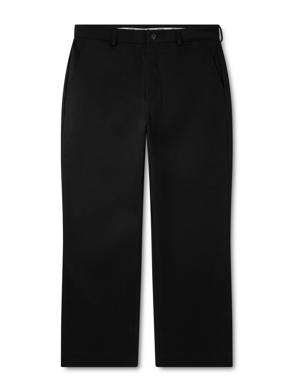 Ghiaia Cashmere Straight-leg Cotton Chinos In Black