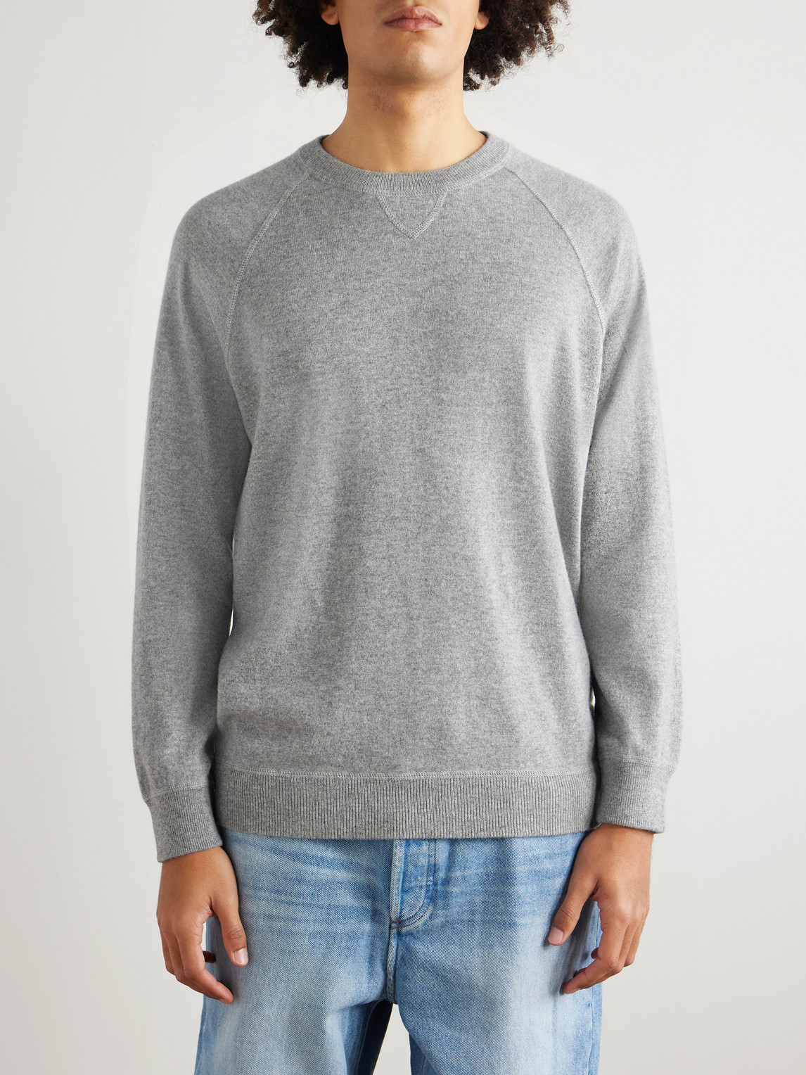  Ghiaia Cashmere - Cotton Sweater - Men - Gray - S 